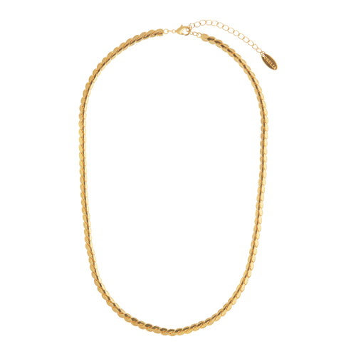 LUXE Linear Link T-Bar Necklace - Gold