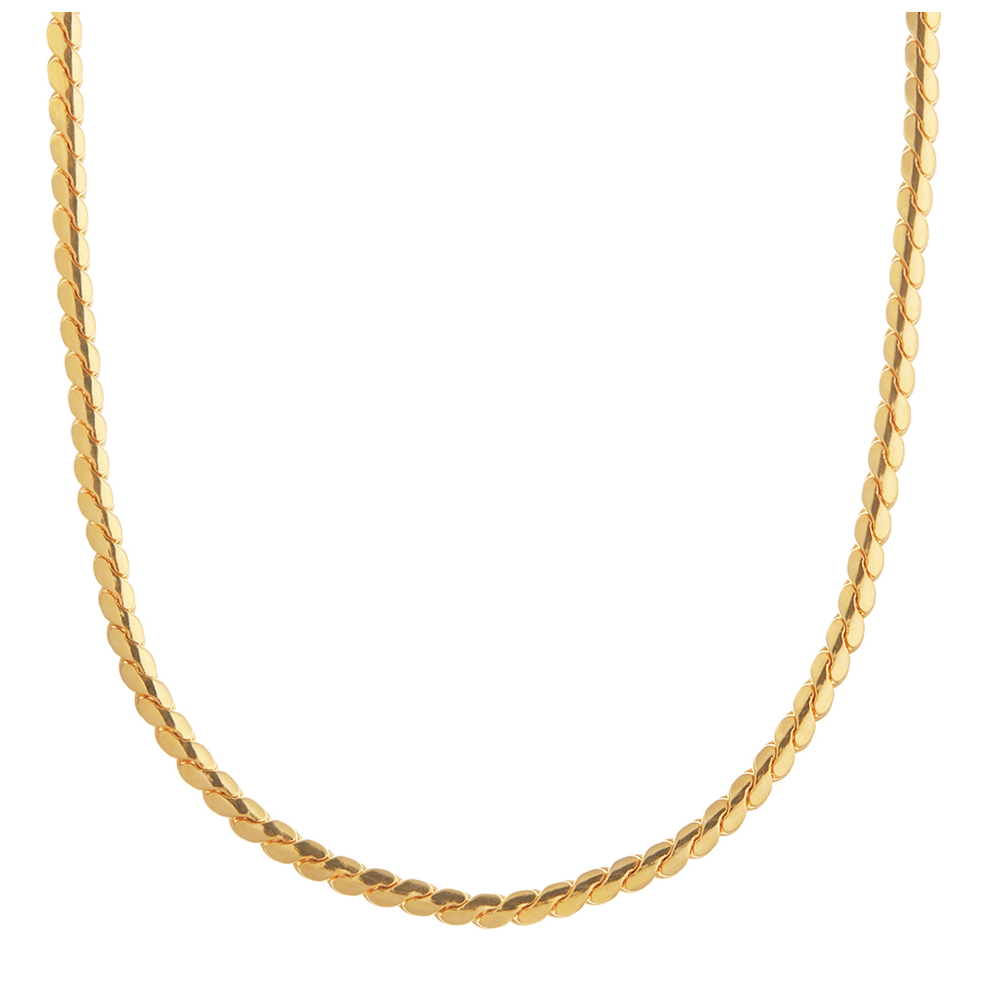 Flat Twist Chain Necklace - Orelia London