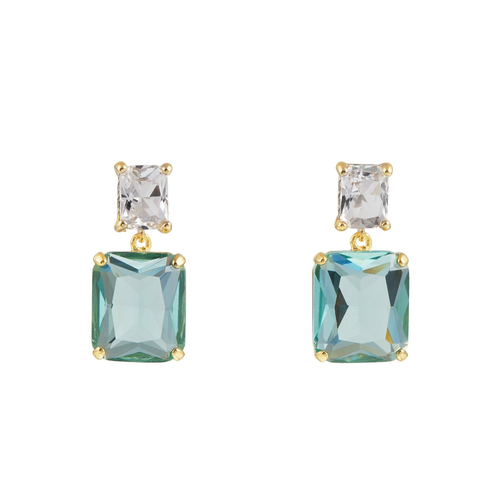 Statement Crystal Double Drop Earrings - Orelia London