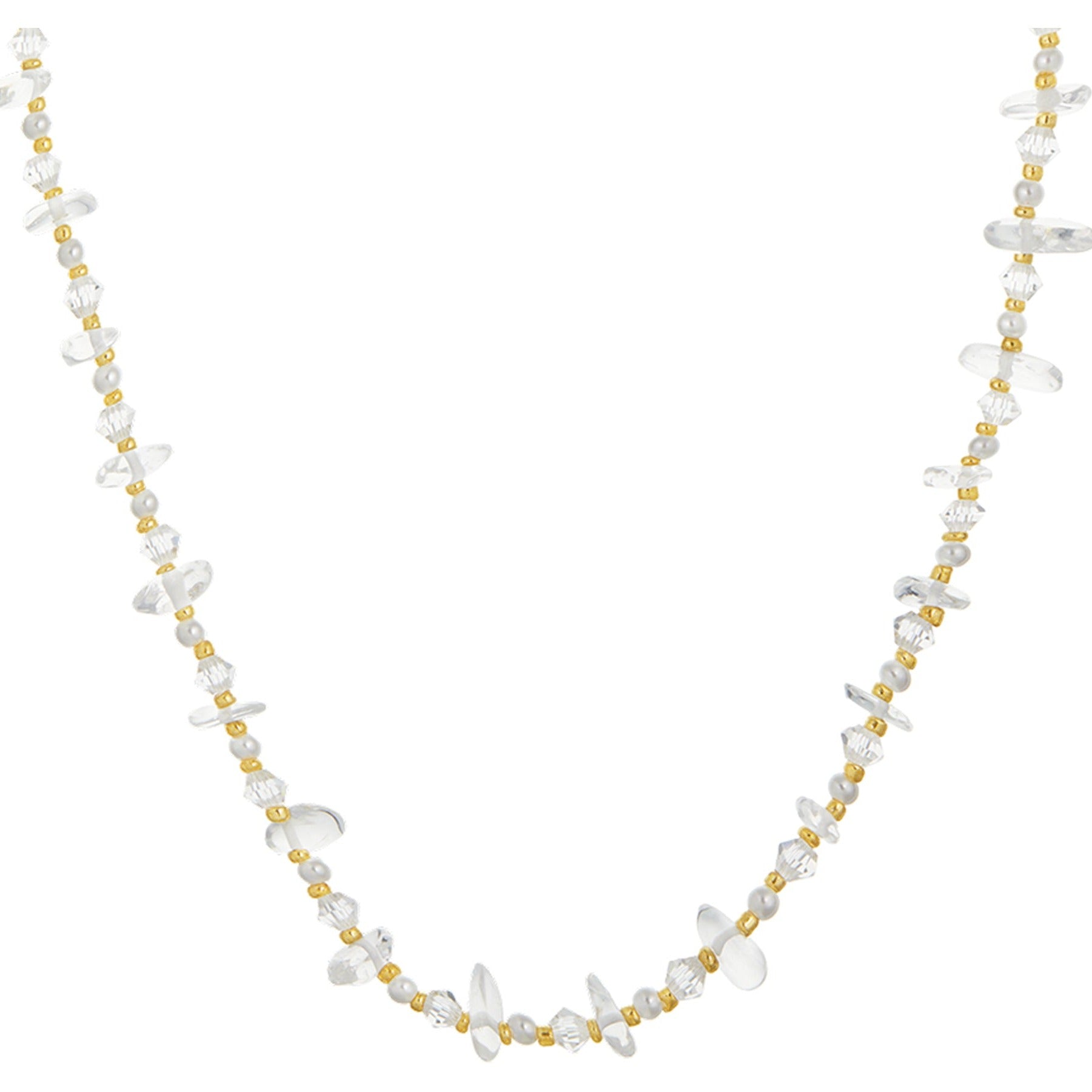 Rock Crystal & Pearl Necklace - Orelia London