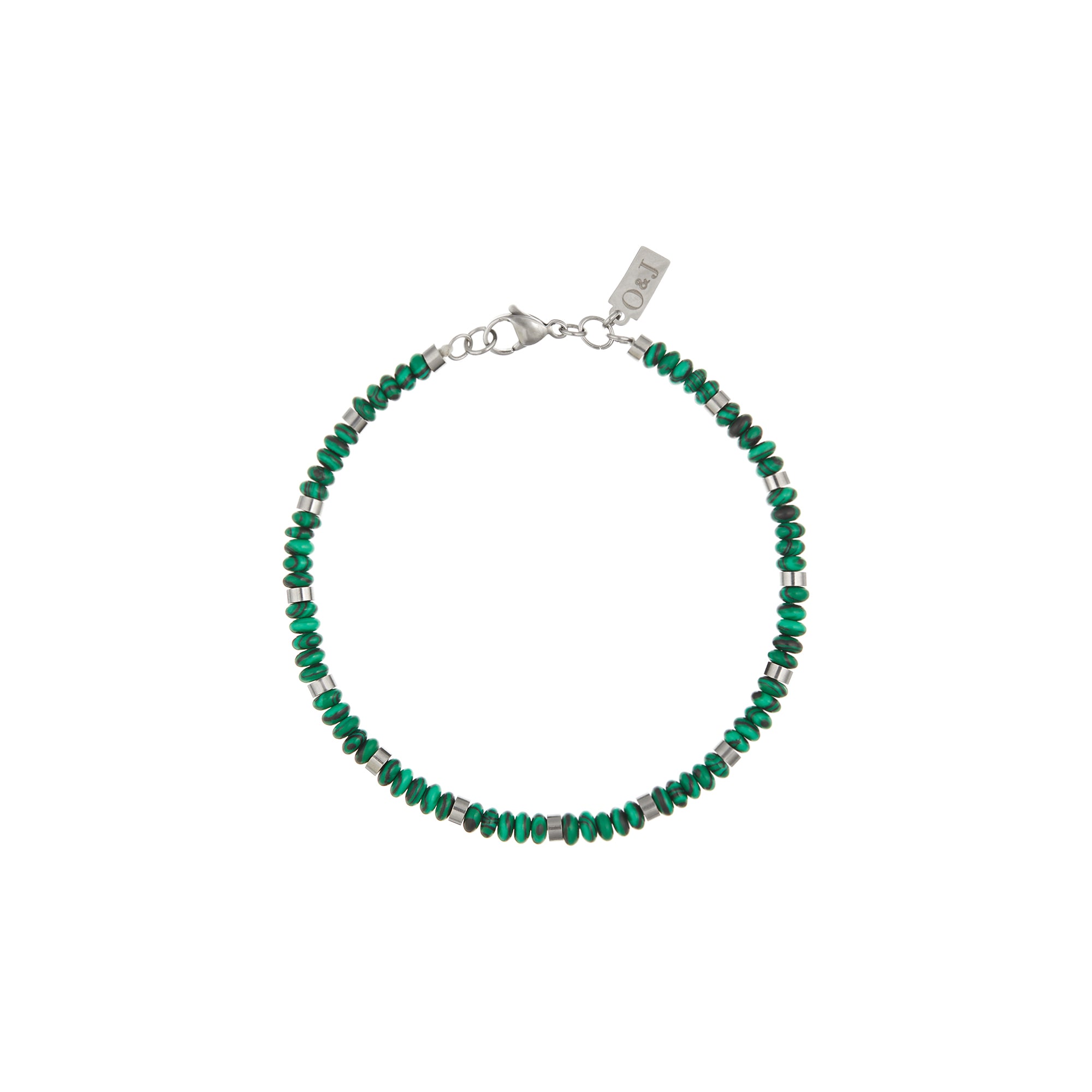 Malachite Beaded Chain Bracelet - Orelia & Joe