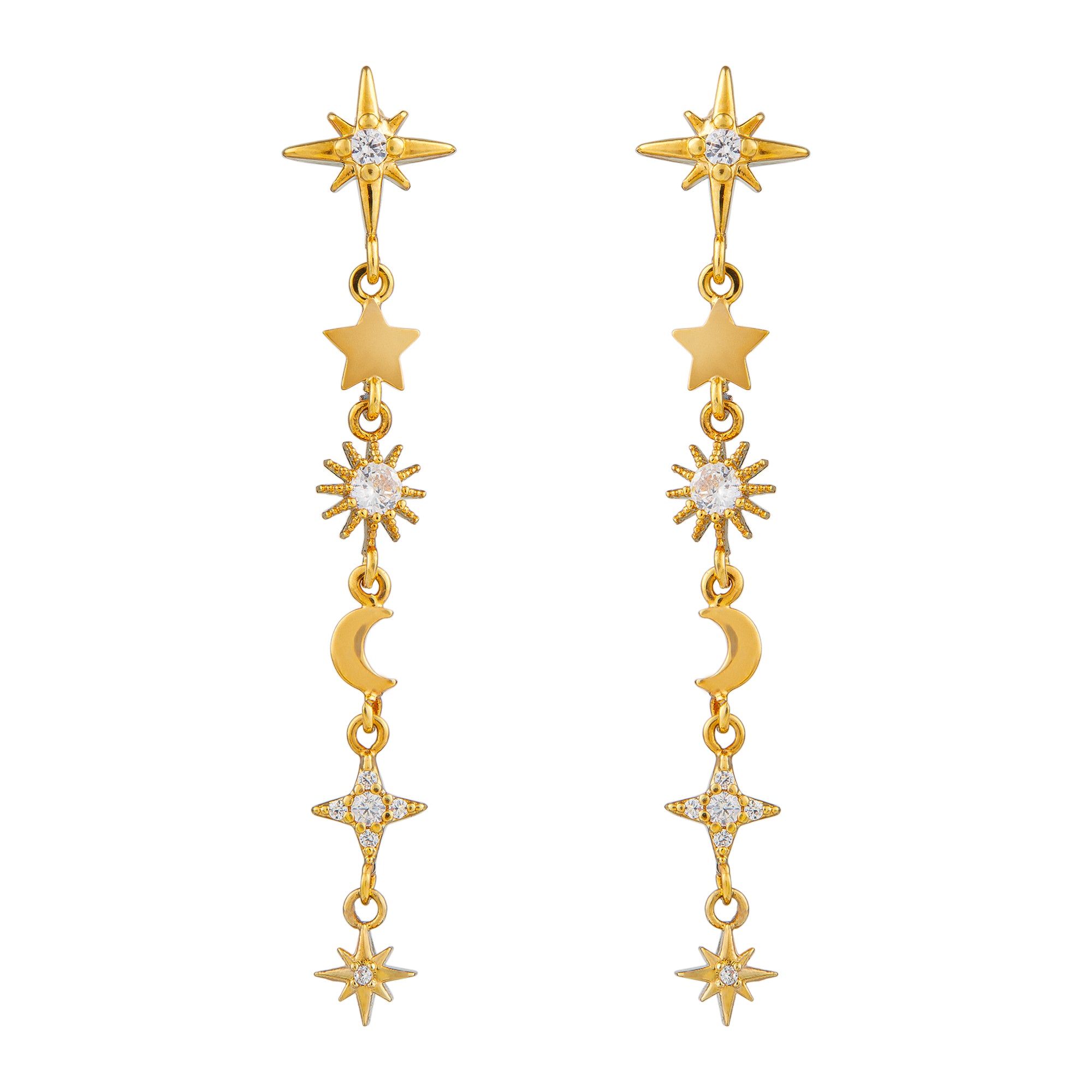 Mixed Celestial Charm Earrings - Orelia London