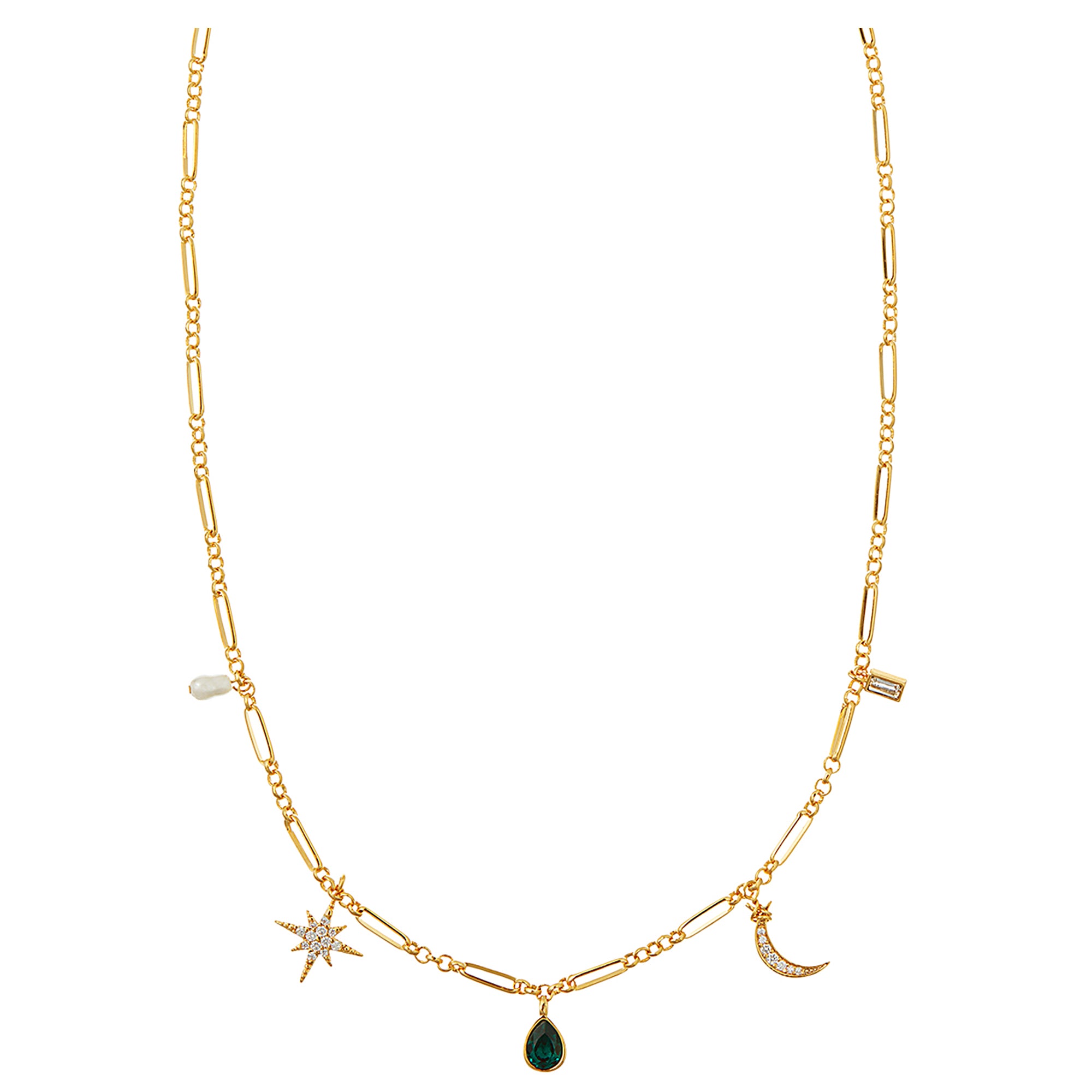 Mixed Celestial Charm Necklace - Orelia London