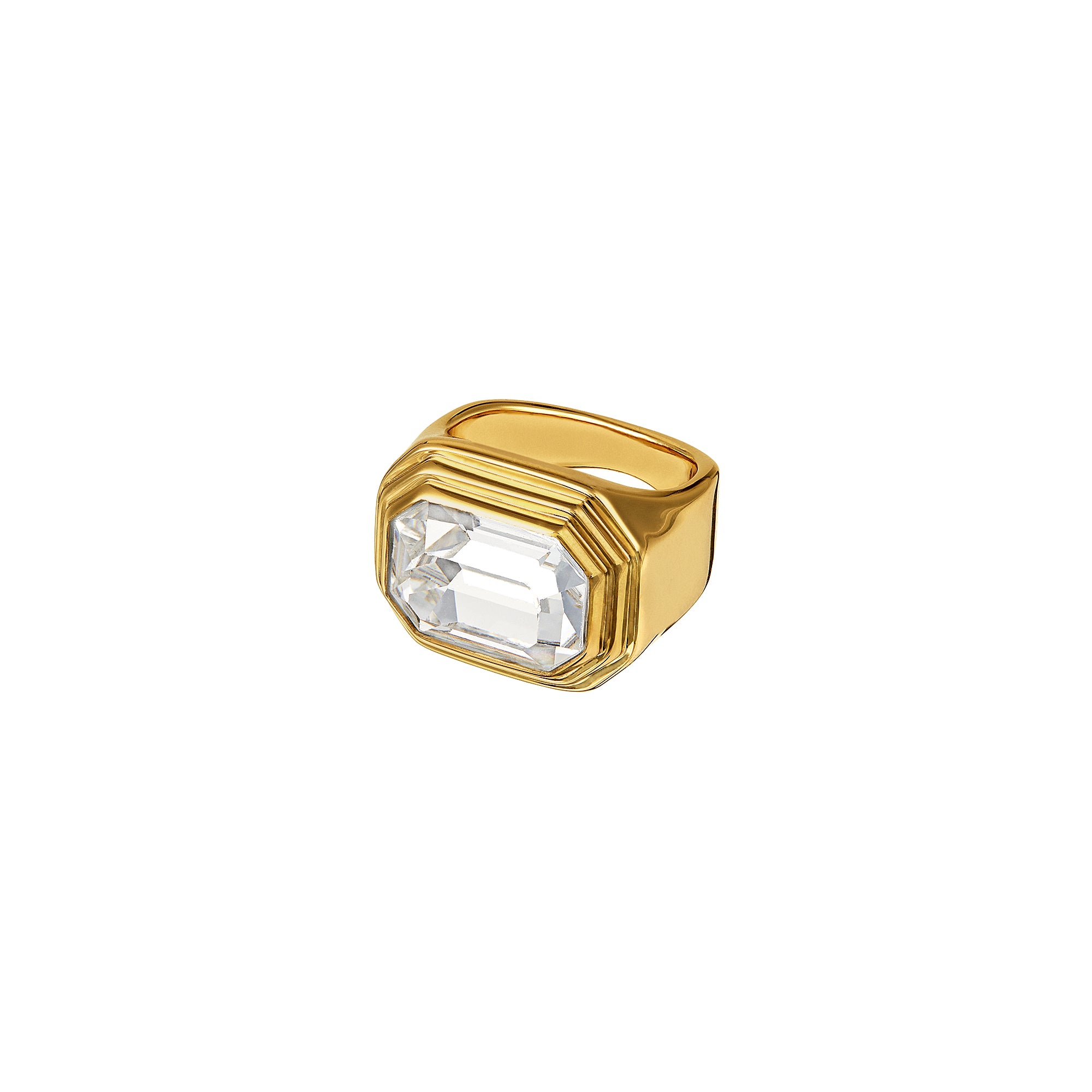 Statement Octagon Crystal Ring M/L - Orelia x Susan Caplan