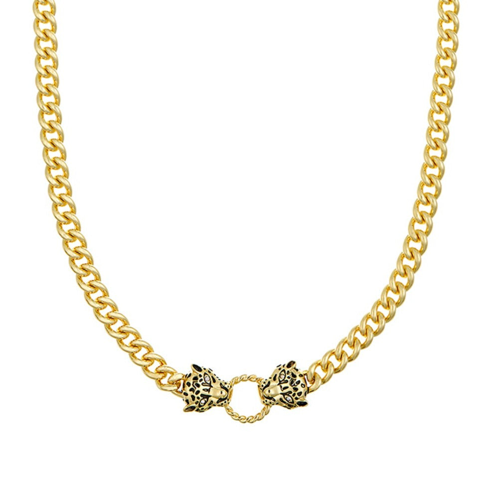 Double Leopard Collar Necklace - Orelia x Susan Caplan