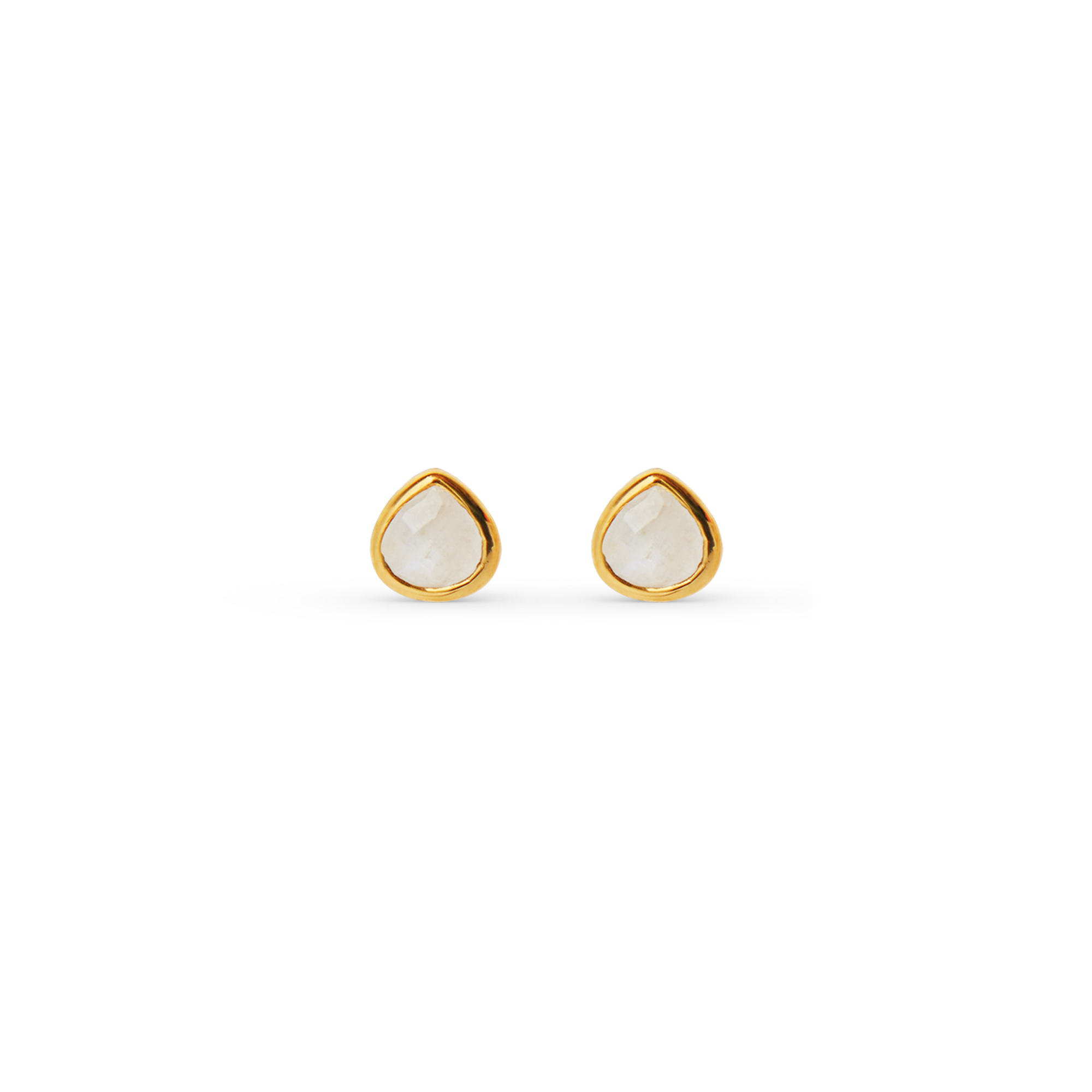 LUXE Moonstone Semi-Precious Stud Earrings - Orelia LUXE