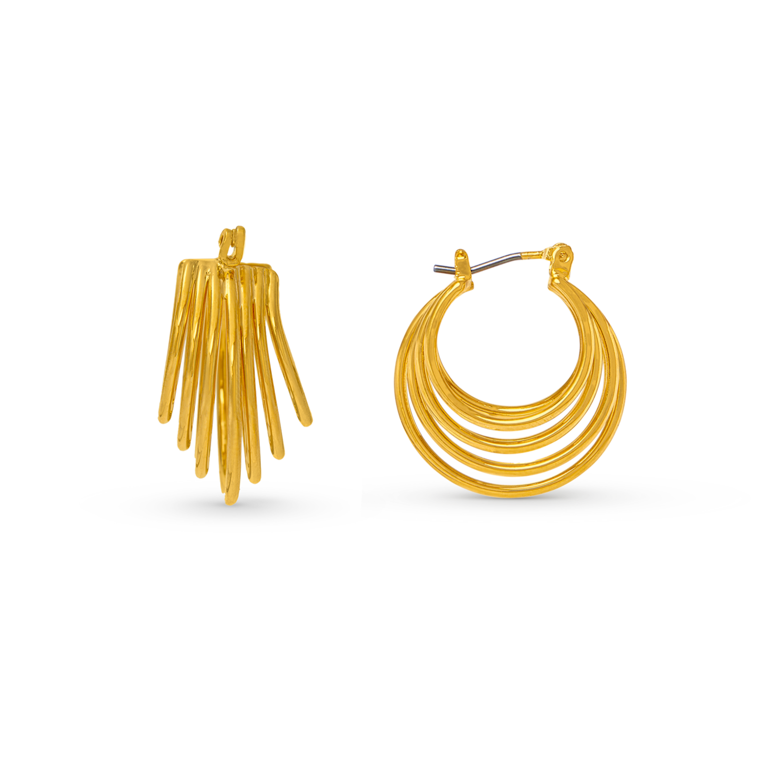 Graduated Cage Hoop Earrings - Orelia London