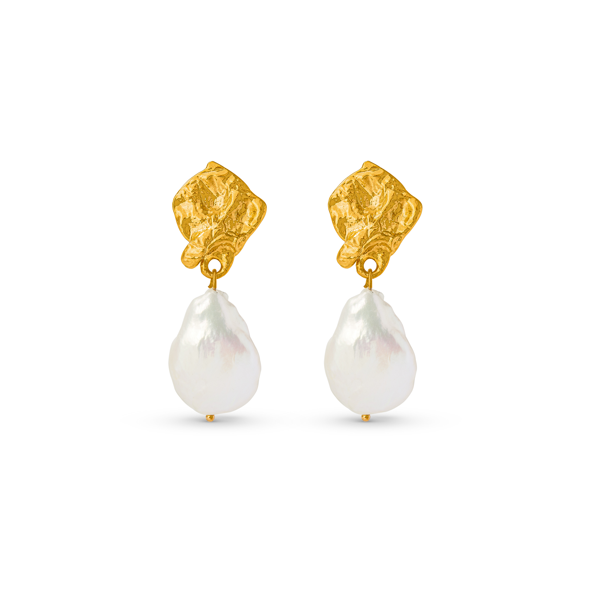 Molten Pearl Drop Earrings - Orelia London