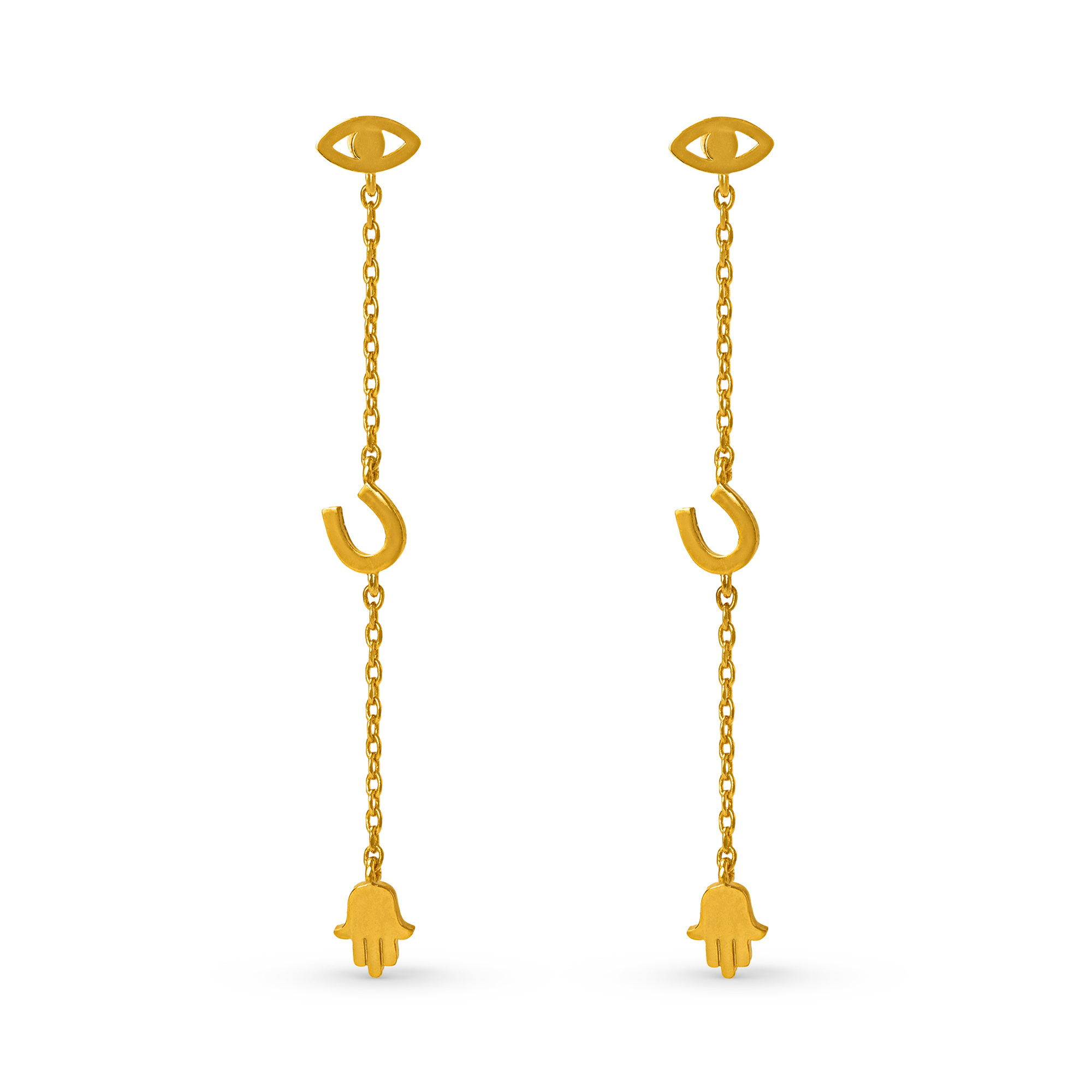 Spiritual Charm Drop Earrings - Orelia London