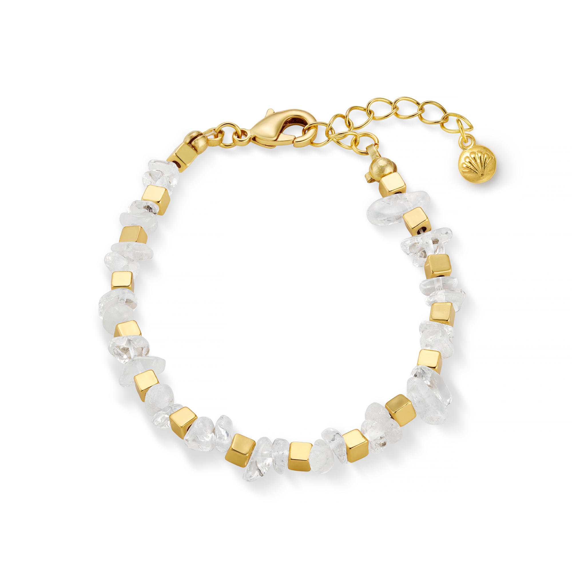 Rock Crystal Beaded Bracelet - Orelia London