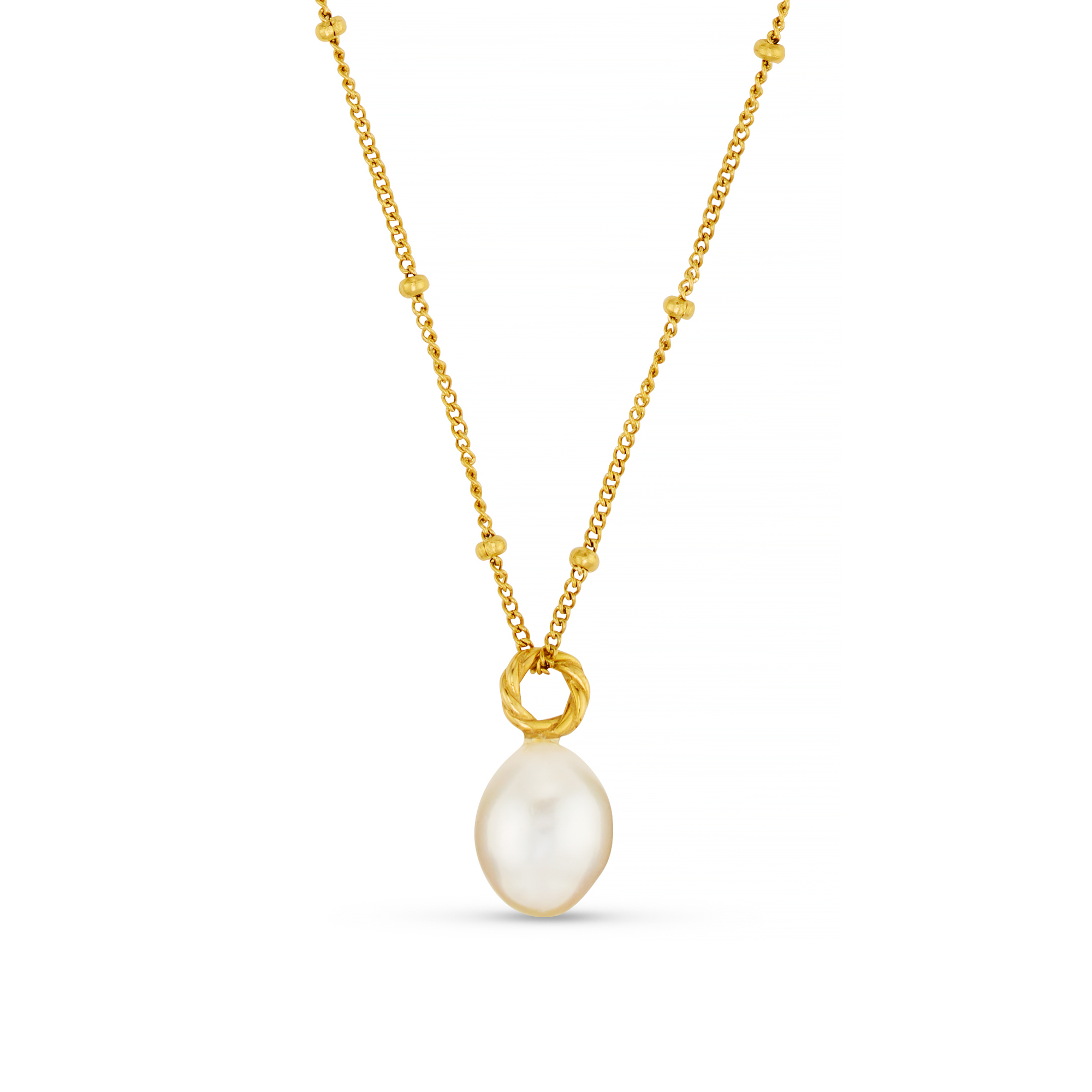 LUXE Rope Pearl Drop Necklace - Orelia LUXE