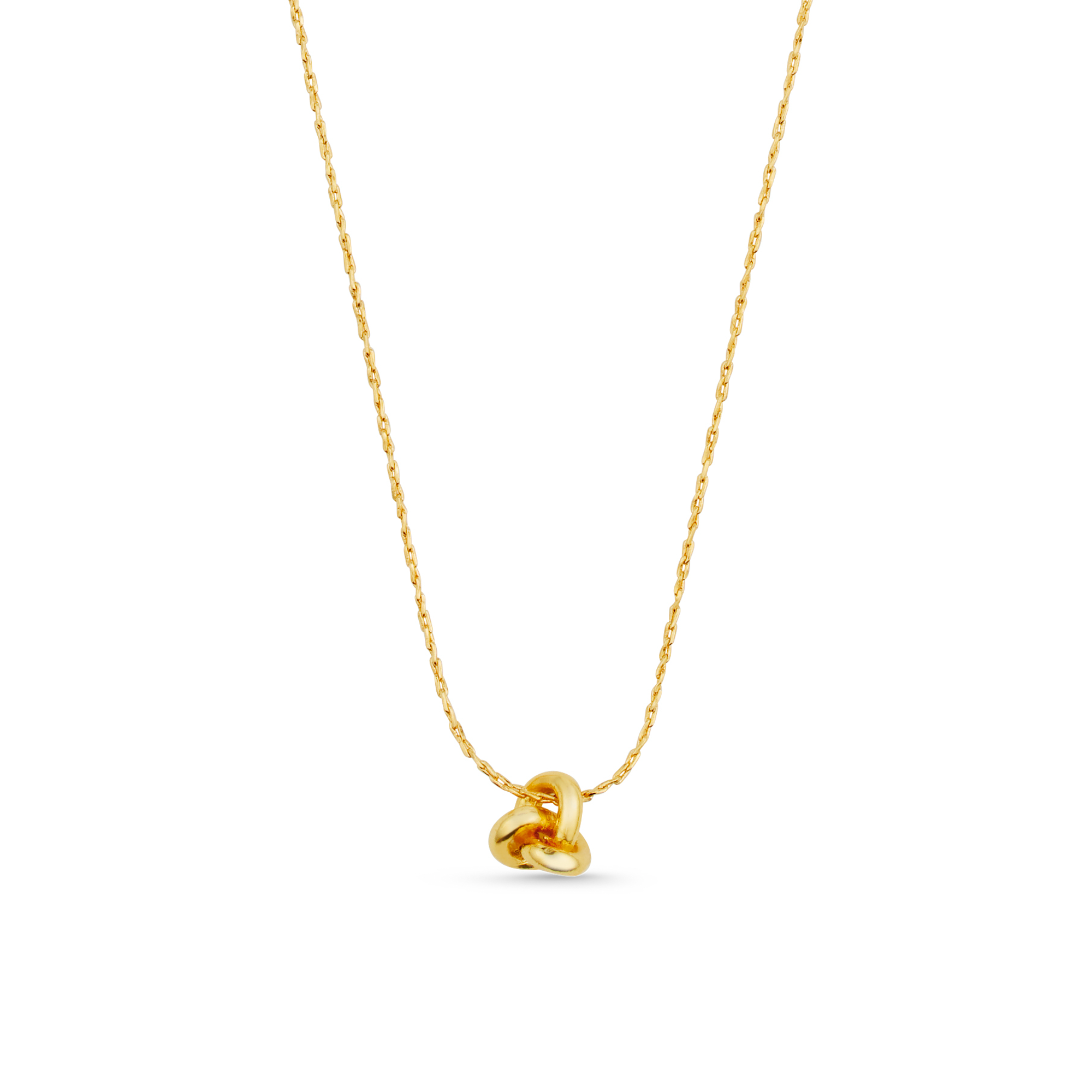 Mini Knot Fine Collar Necklace - Gold - Orelia London