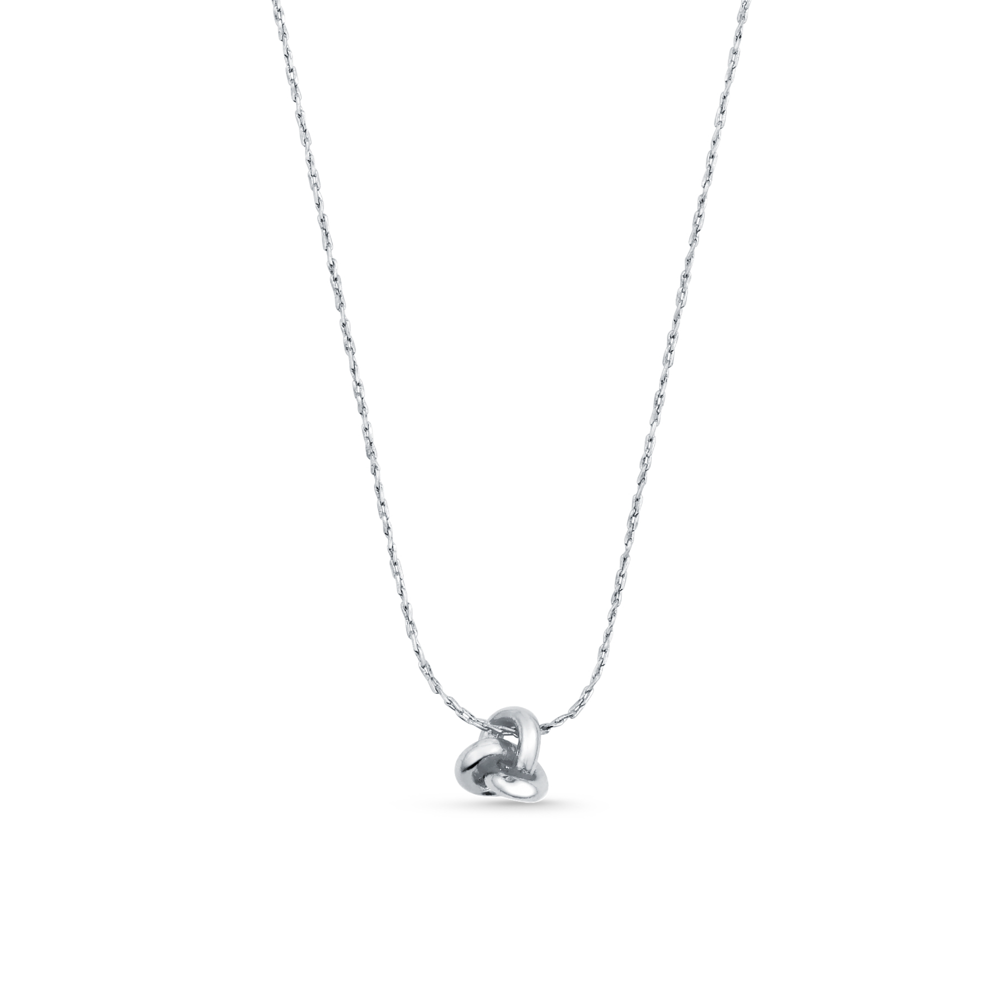 Mini Knot Fine Collar Necklace - Silver - Orelia London