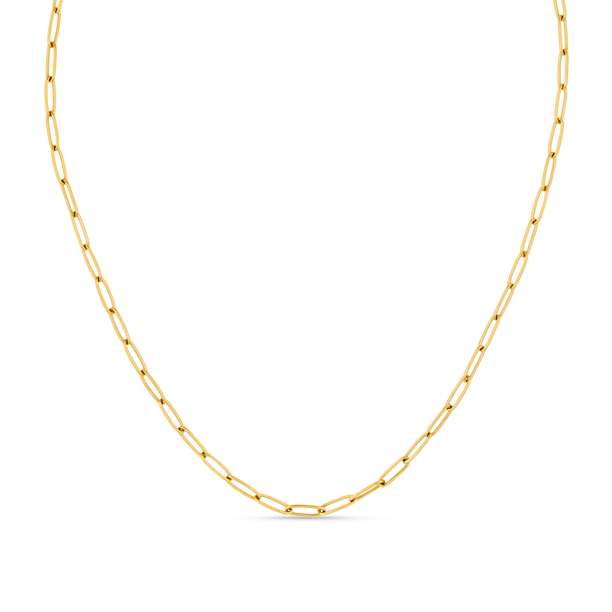 Oval Paperclip Necklace - Gold - Orelia & Joe