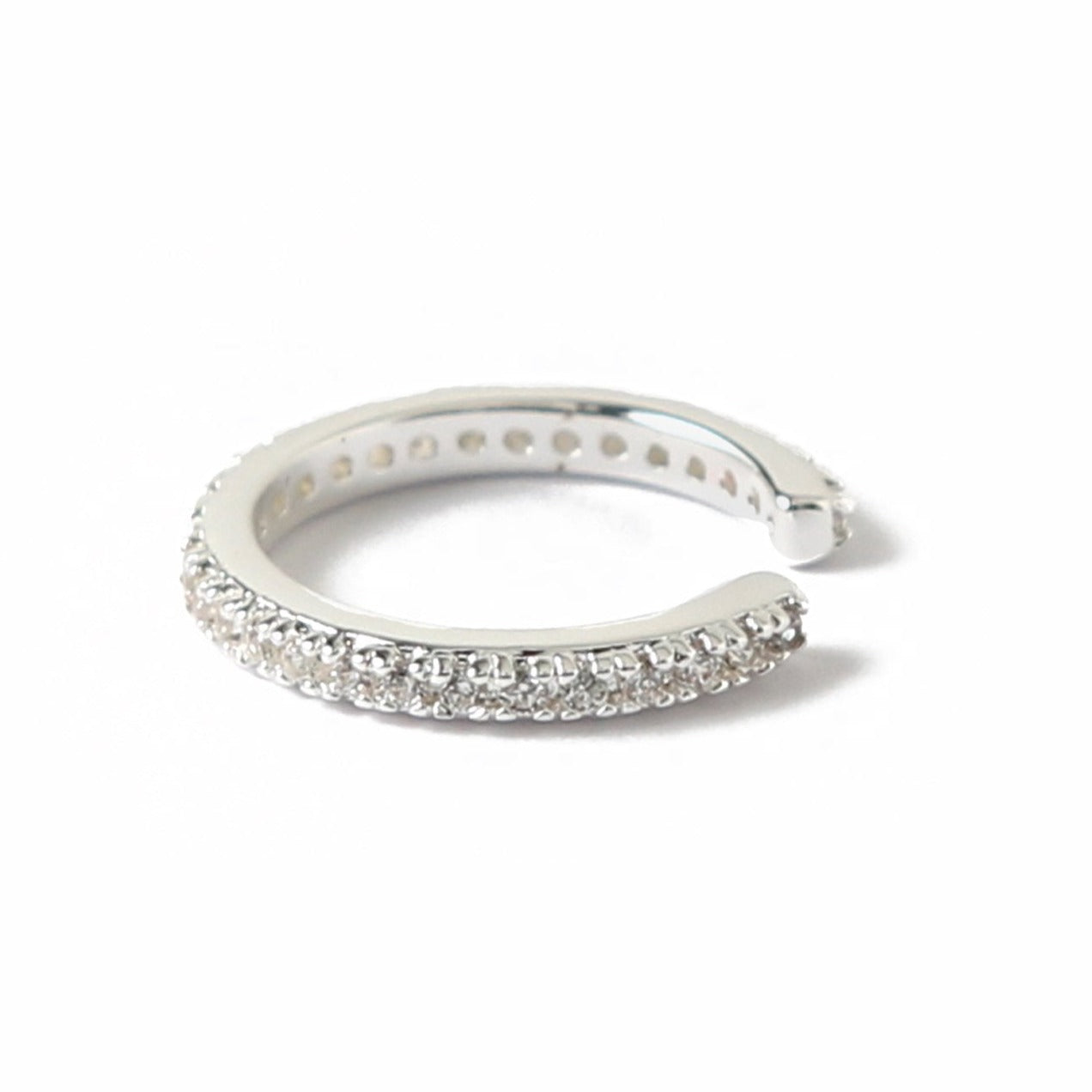 Fine Pavé Ear Cuff - Silver - Orelia London