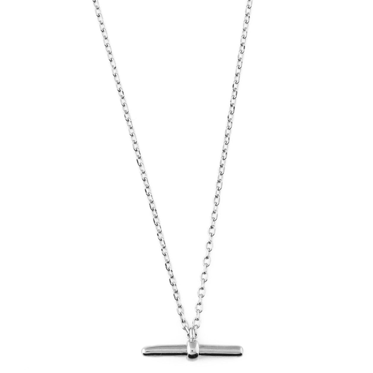 T-Bar Ditsy Charm Necklace - Silver - Orelia London