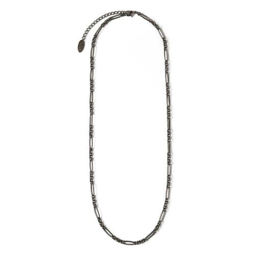 gunmetal chain link necklace