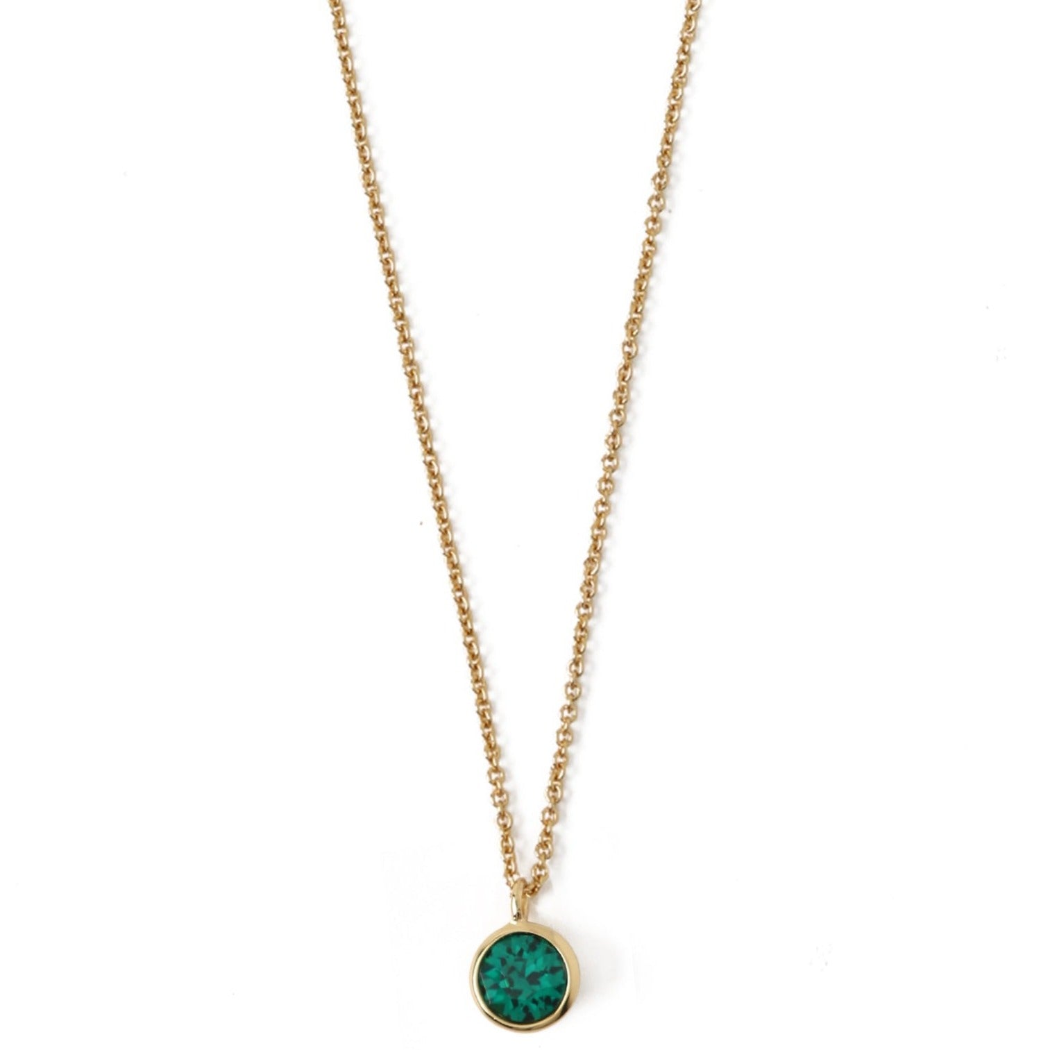 Emerald Necklace Made With Swarovski Crystals - Gold - Orelia London