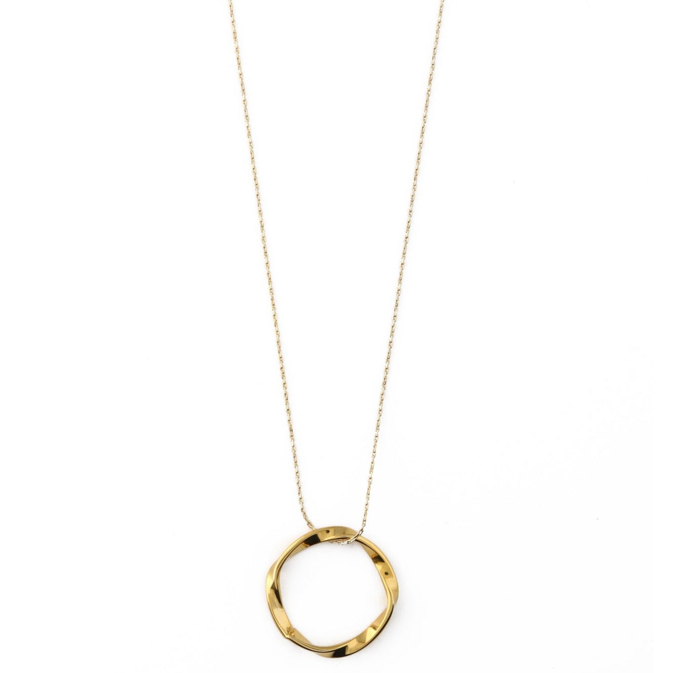 Open Circle Mid Length Necklace - Gold - Orelia London