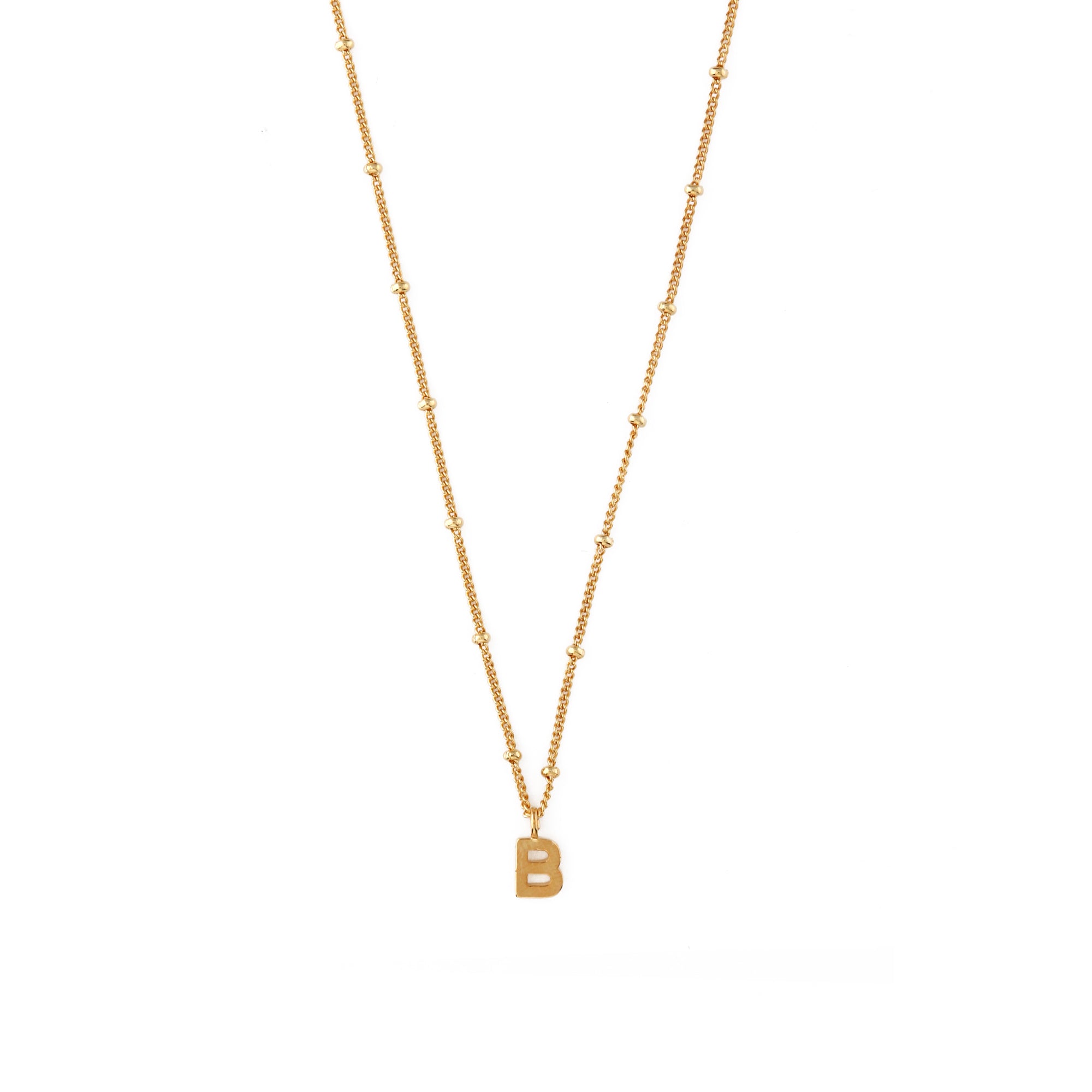 Satellite Chain Initial Necklace - Gold - Orelia London