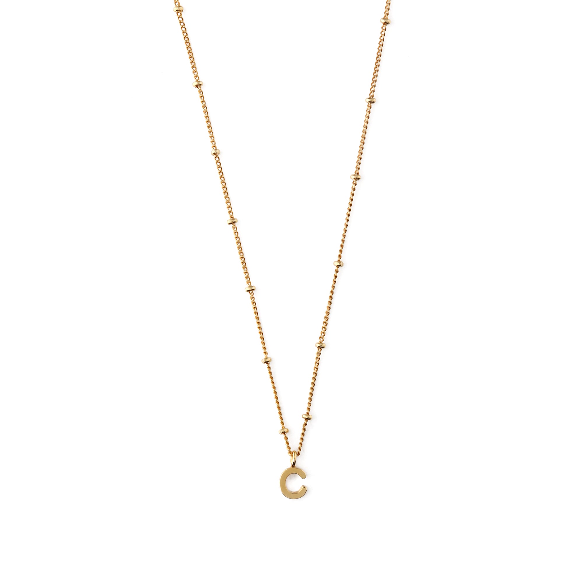 Satellite Chain Initial Necklace - Gold - Orelia London