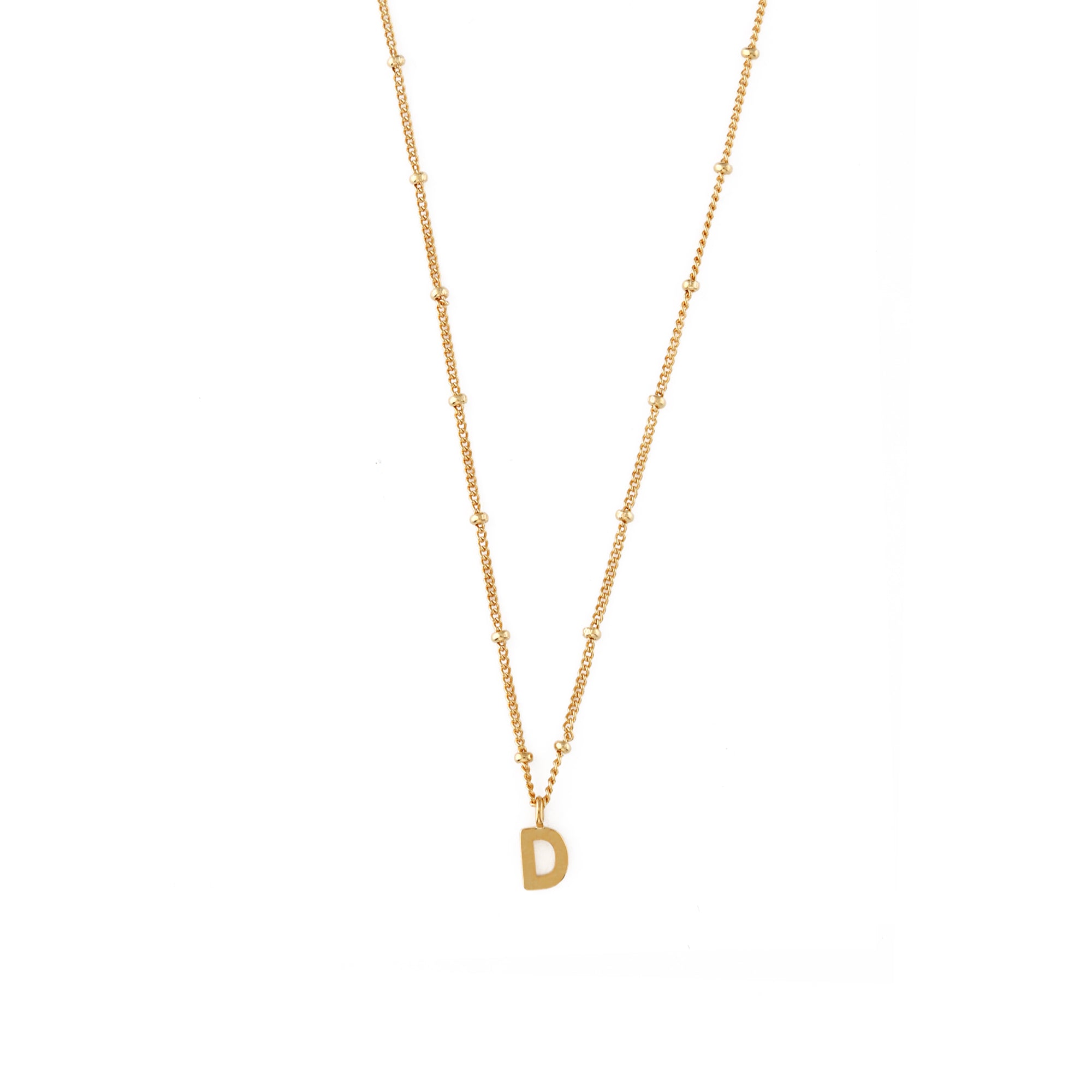 Satellite Chain Initial Necklace - Gold - Orelia London