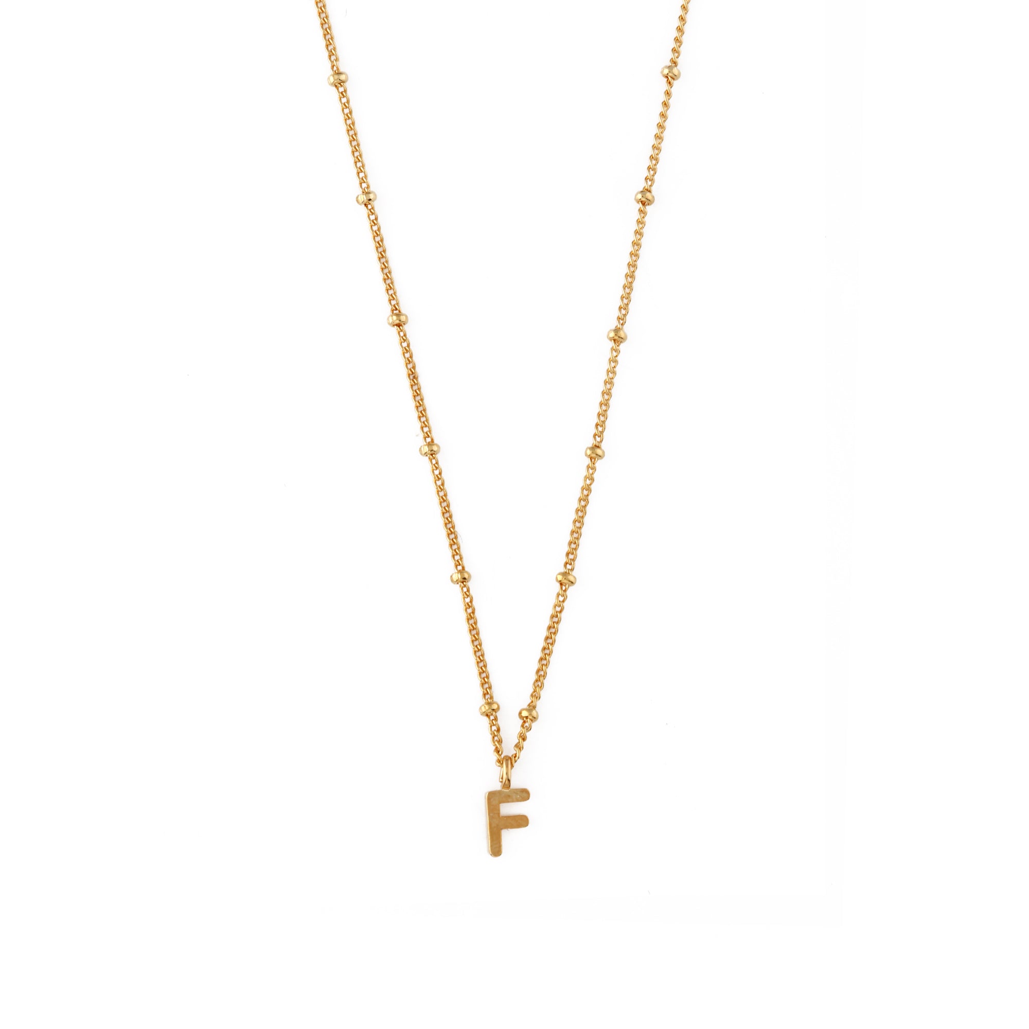 Satellite Chain Initial Necklace - Gold - Orelia London