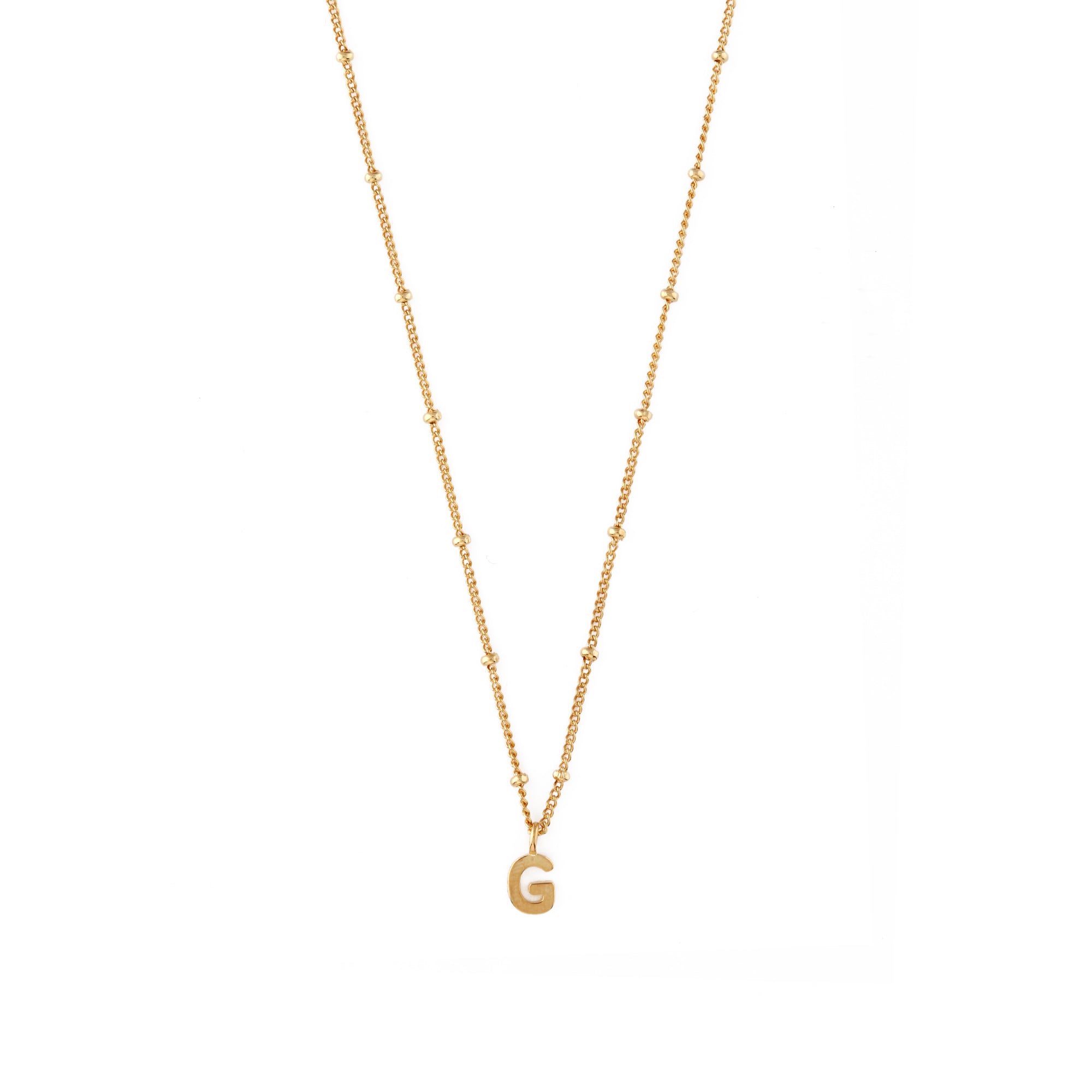 Satellite Chain Initial Necklace - Gold - Orelia London