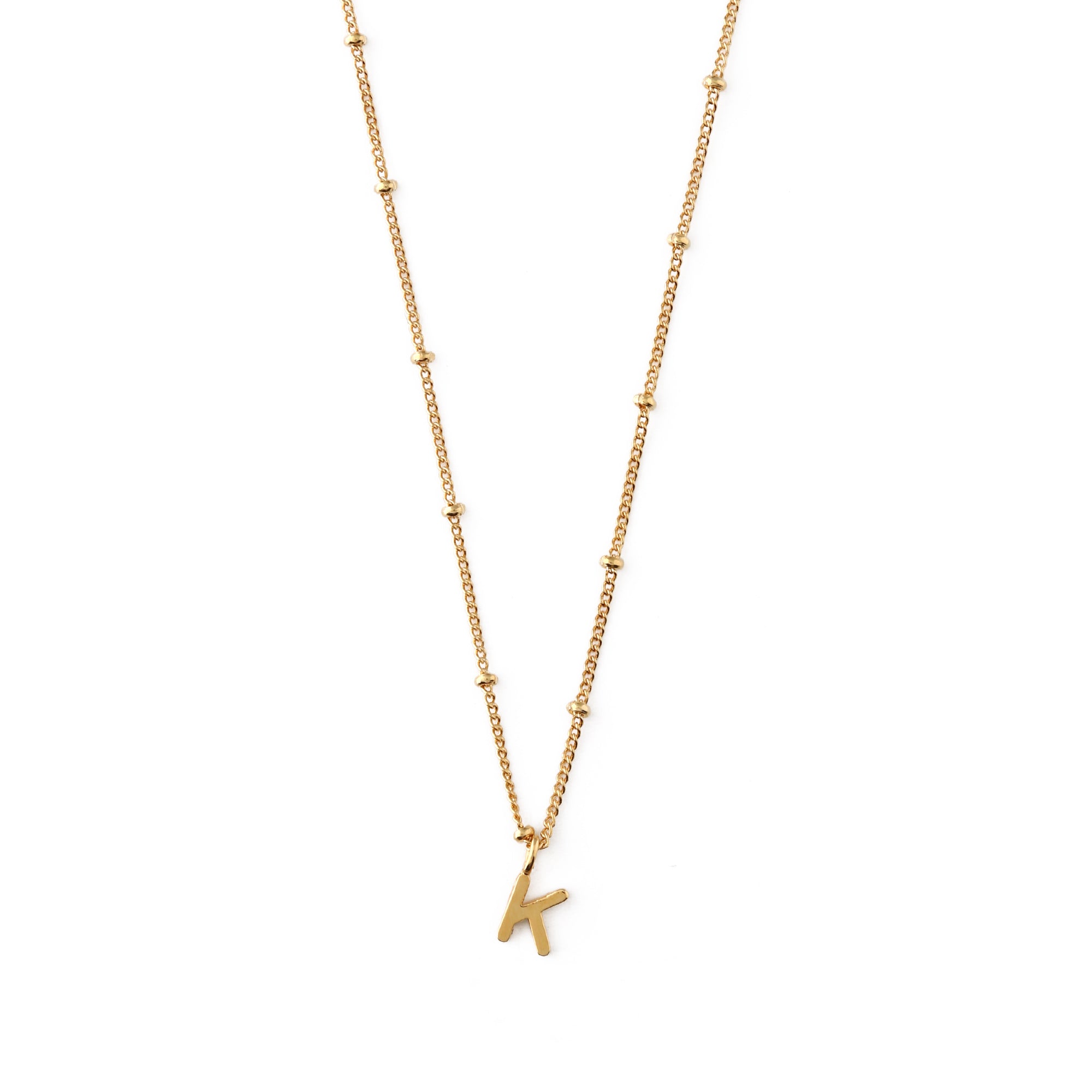 Satellite Chain Initial Necklace - Gold - Orelia London