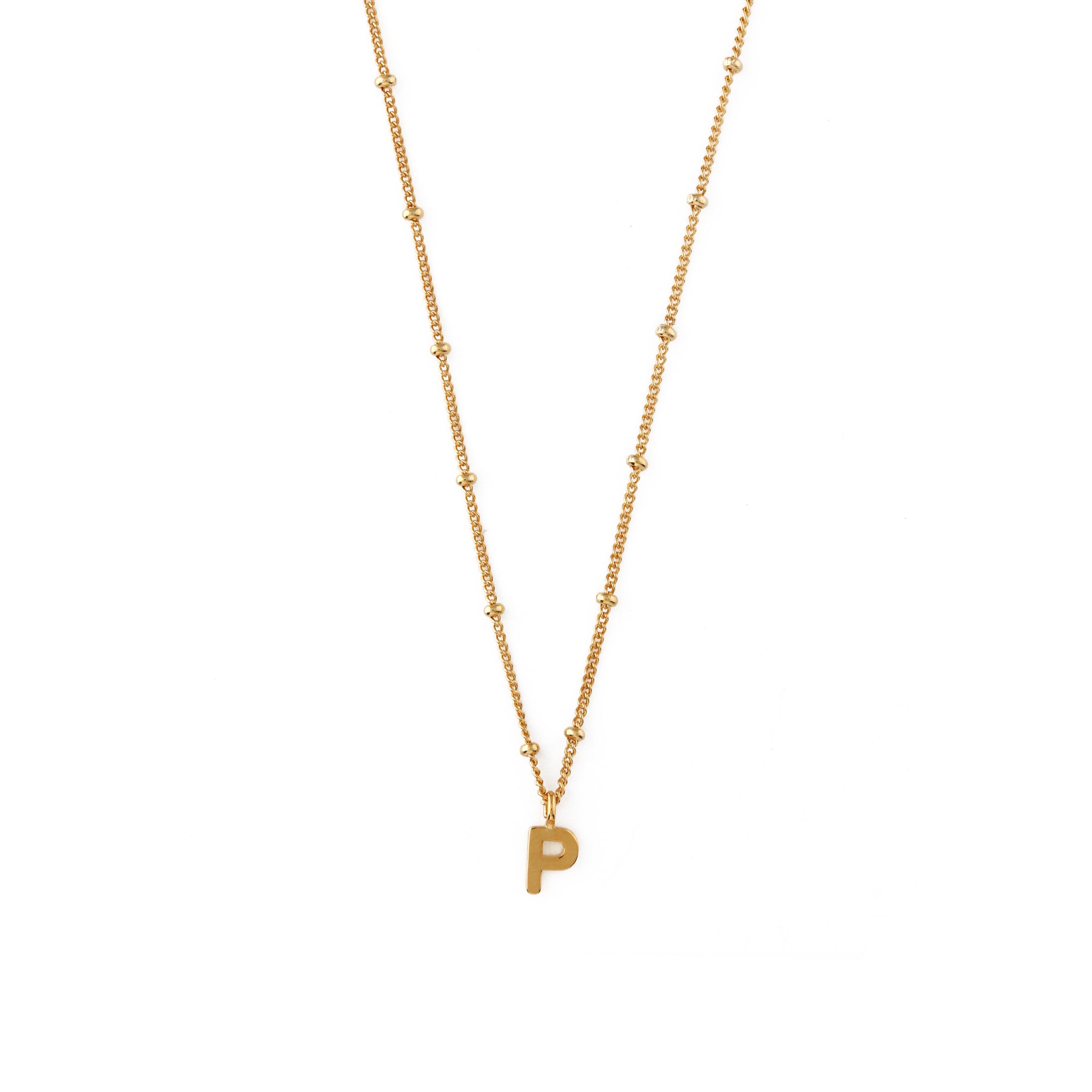 Satellite Chain Initial Necklace - Gold - Orelia London