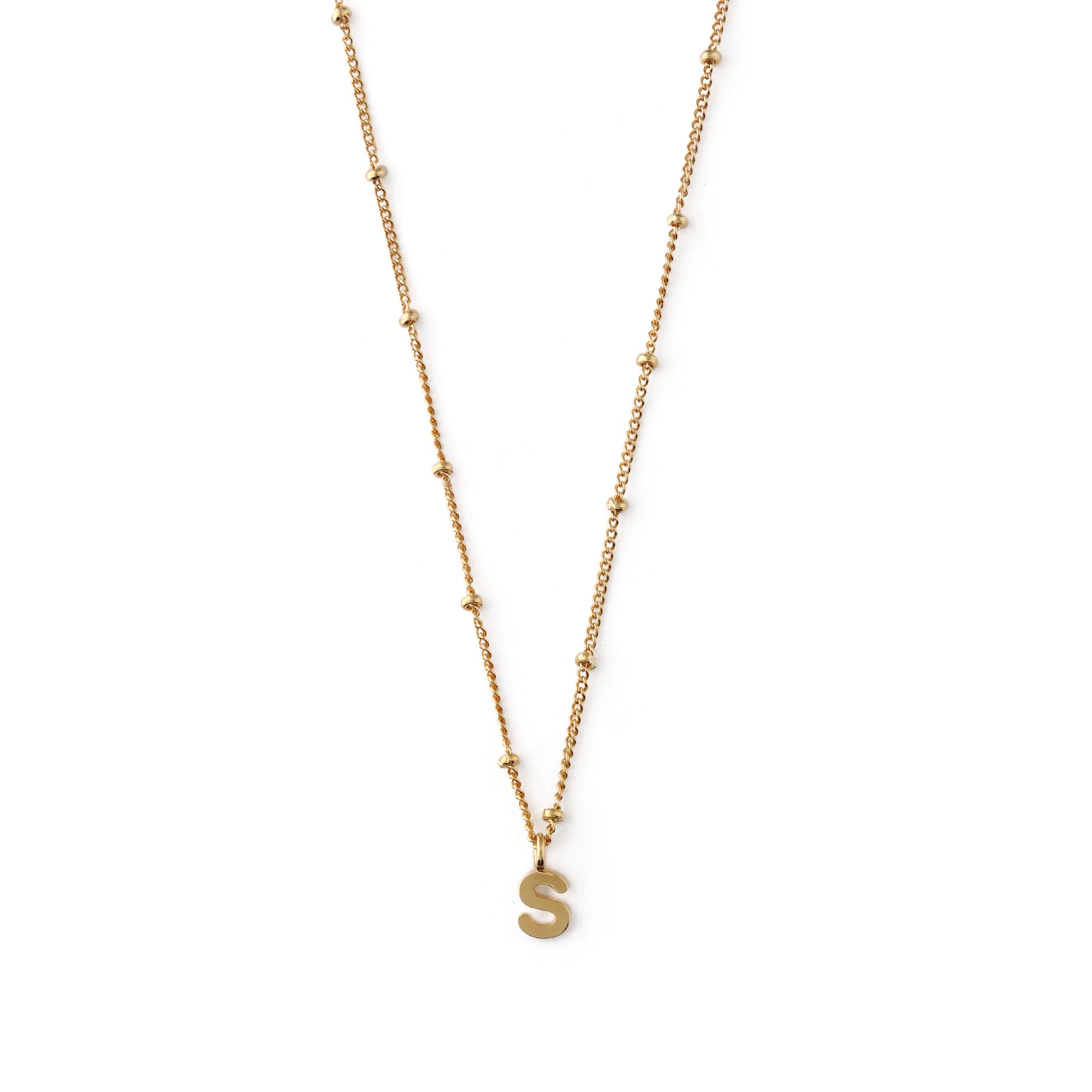 Satellite Chain Initial Necklace - Gold - Orelia London