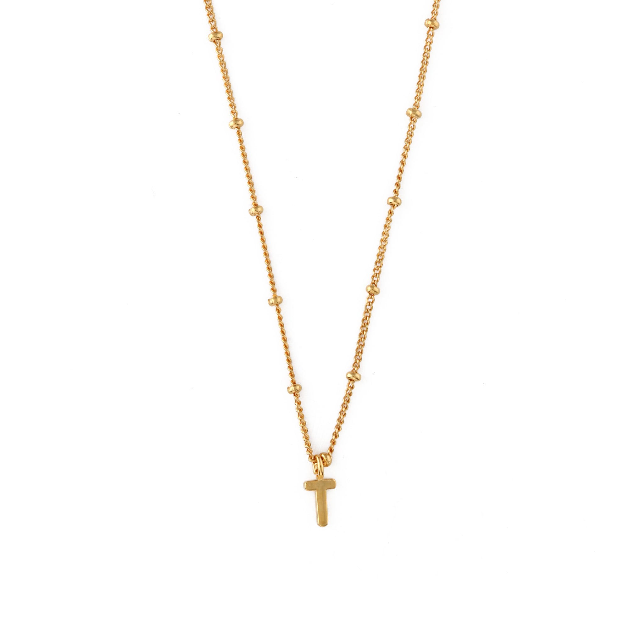 Satellite Chain Initial Necklace - Gold - Orelia London