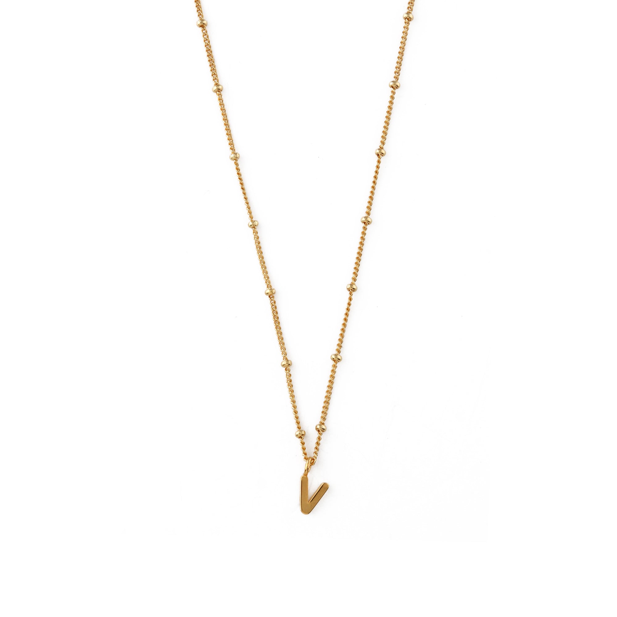 Satellite Chain Initial Necklace - Gold - Orelia London