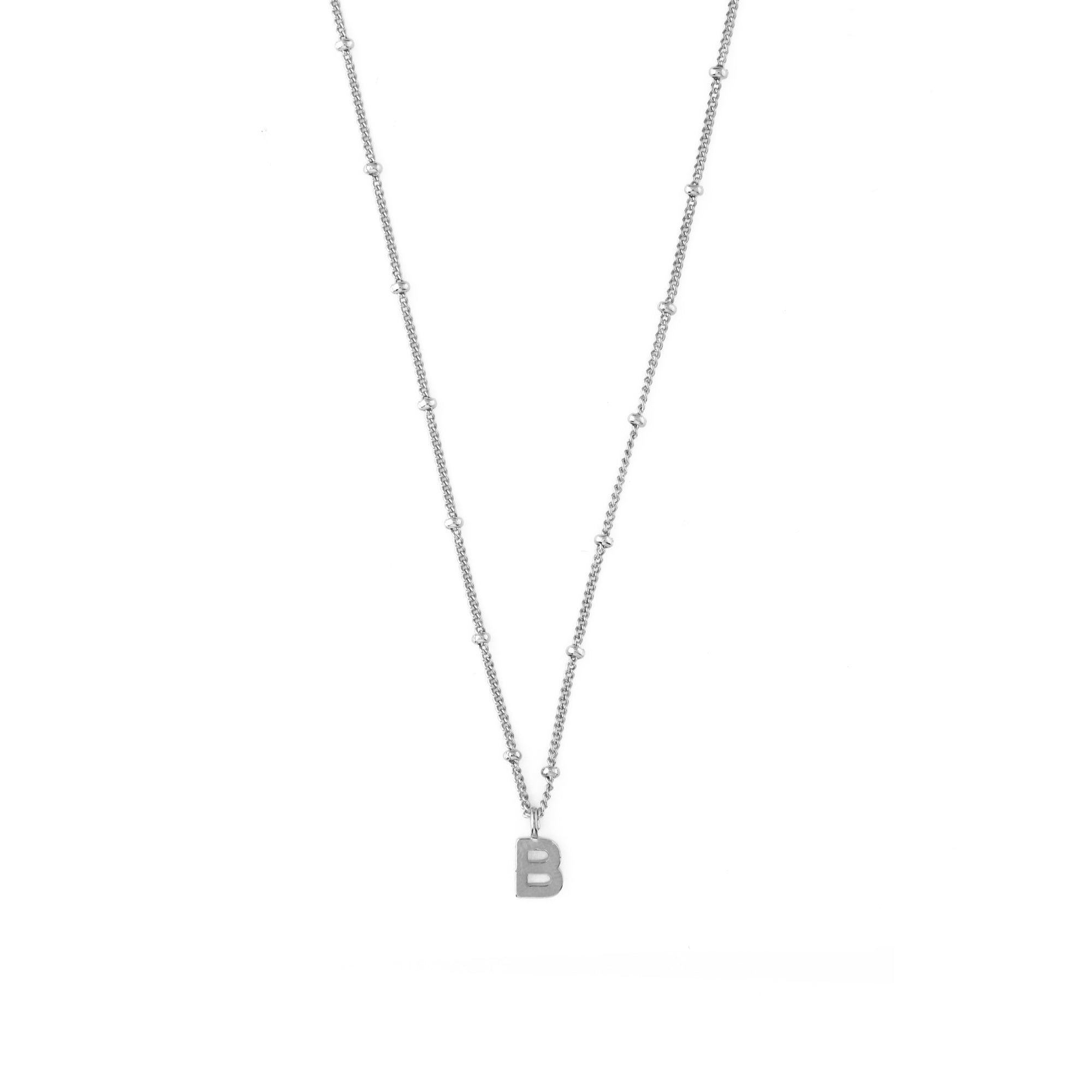 Satellite Chain Initial Necklace - Silver - Orelia London