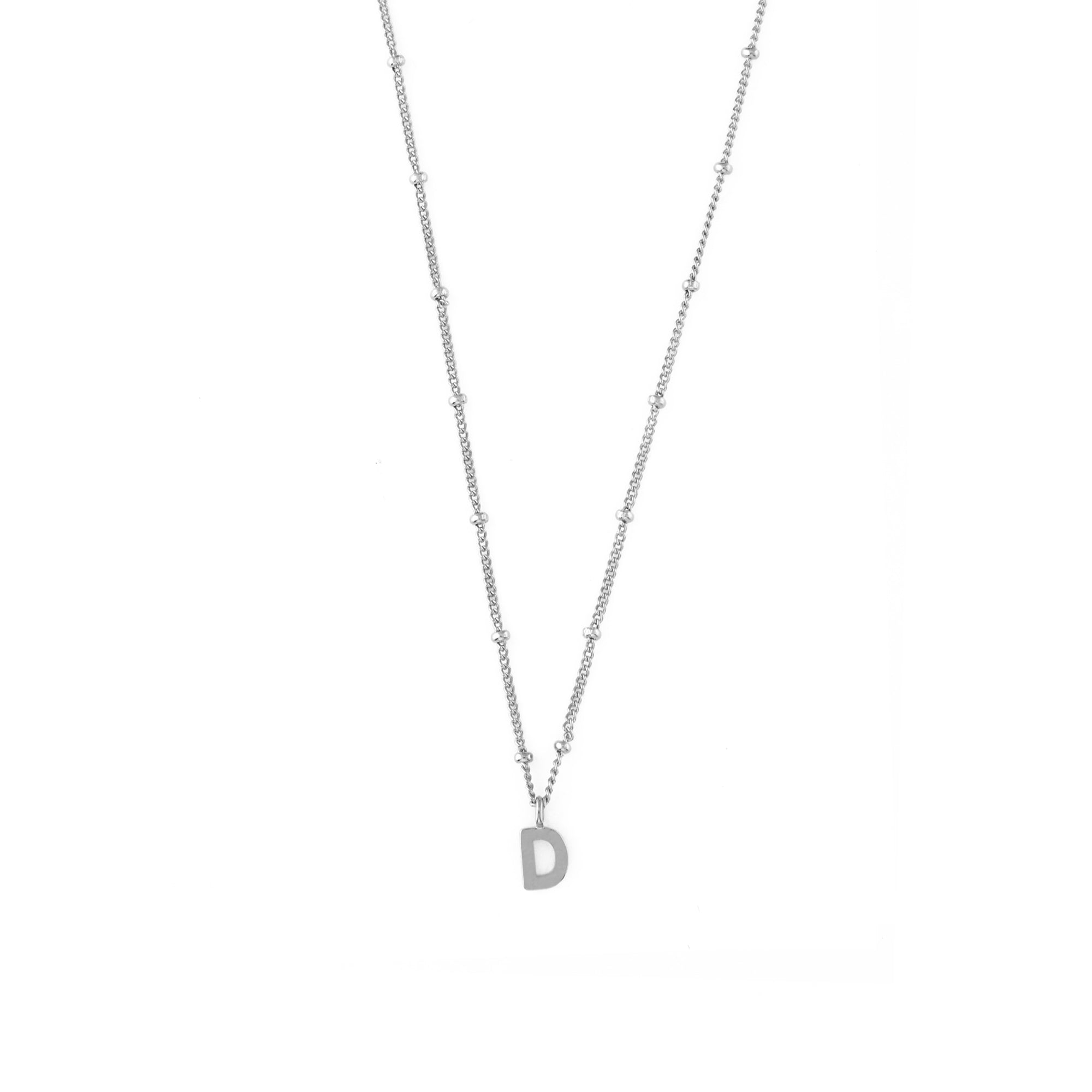 Satellite Chain Initial Necklace - Silver - Orelia London