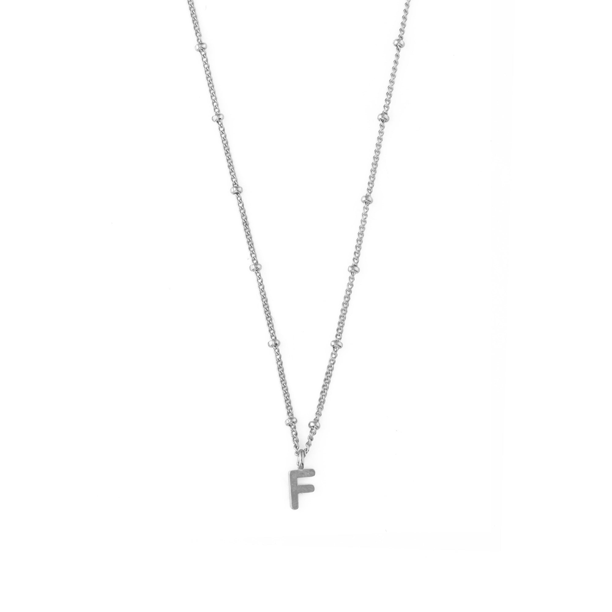 Satellite Chain Initial Necklace - Silver - Orelia London