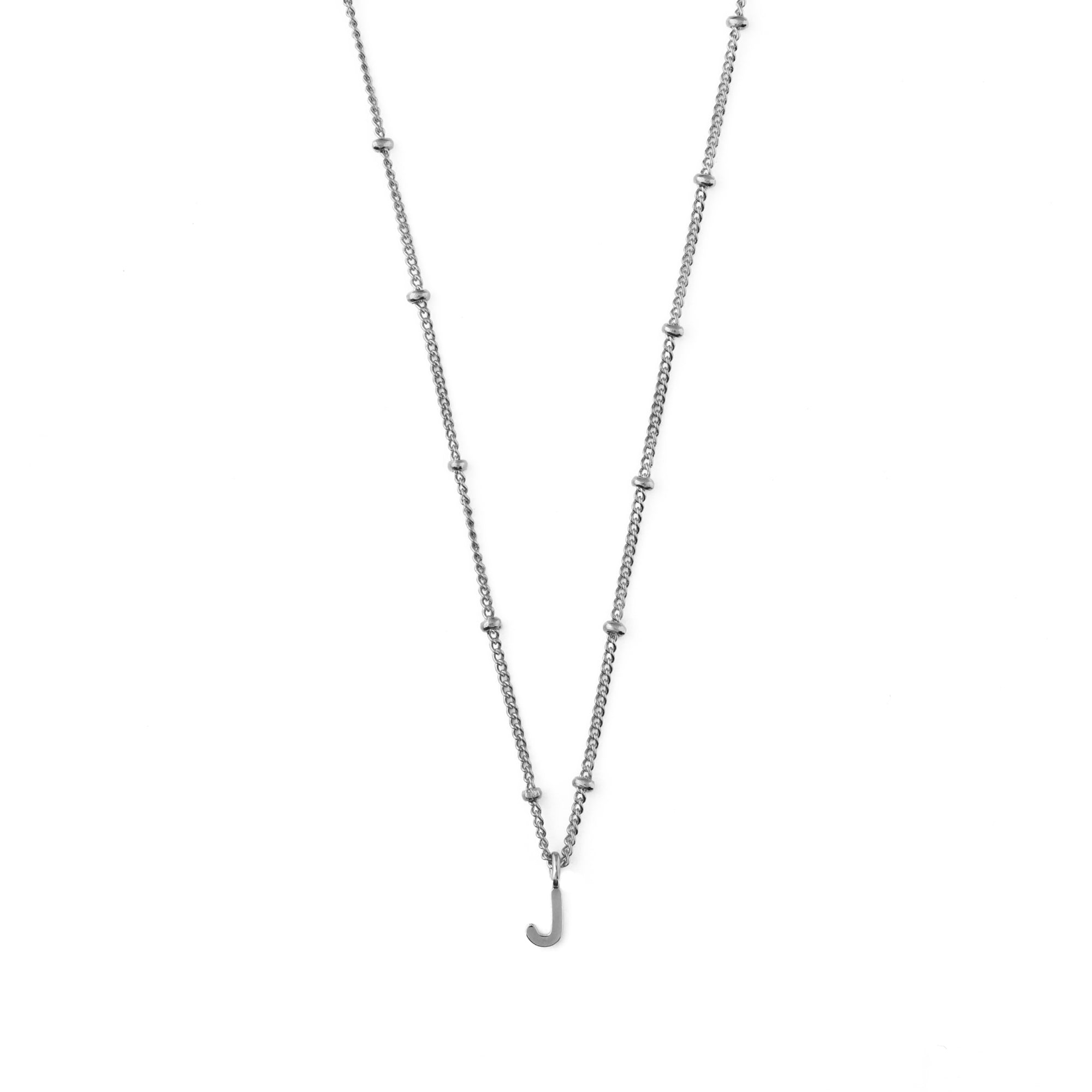 Satellite Chain Initial Necklace - Silver - Orelia London