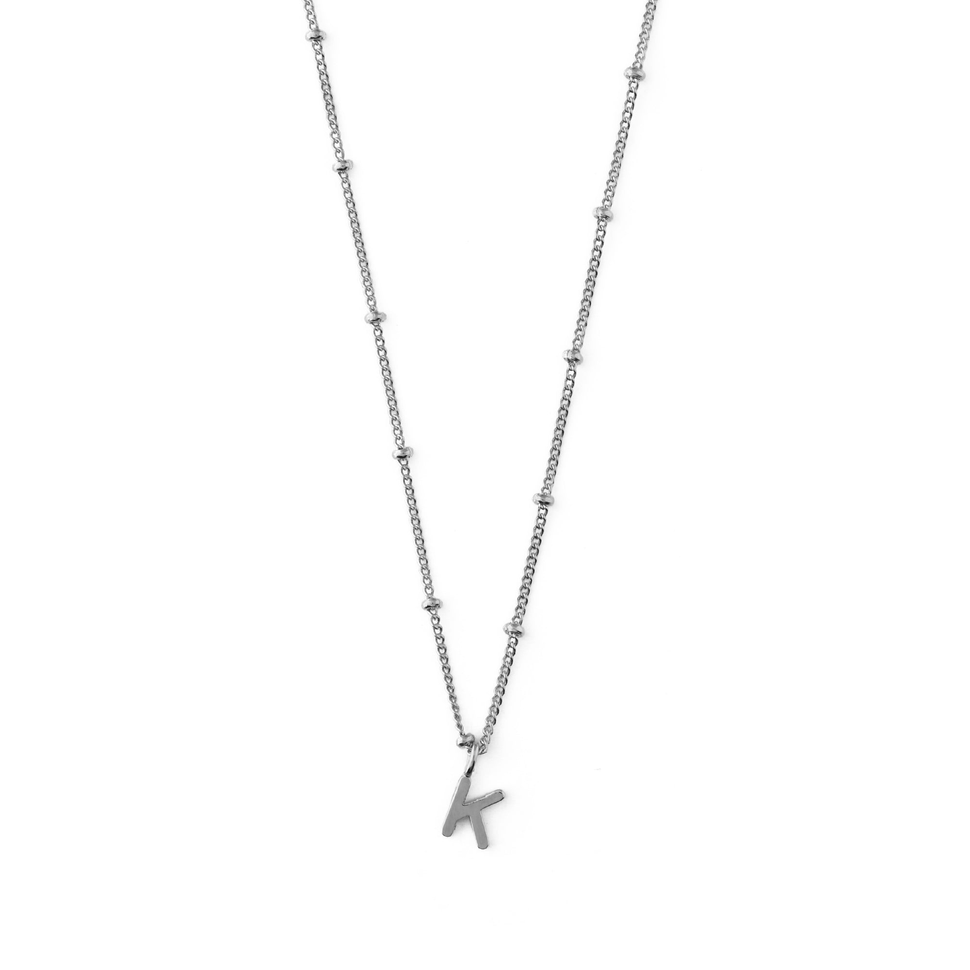 Satellite Chain Initial Necklace - Silver - Orelia London