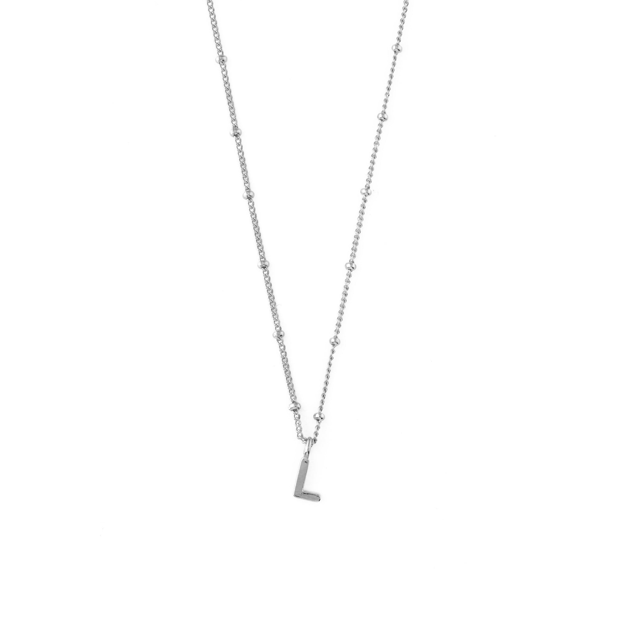 Satellite Chain Initial Necklace - Silver - Orelia London