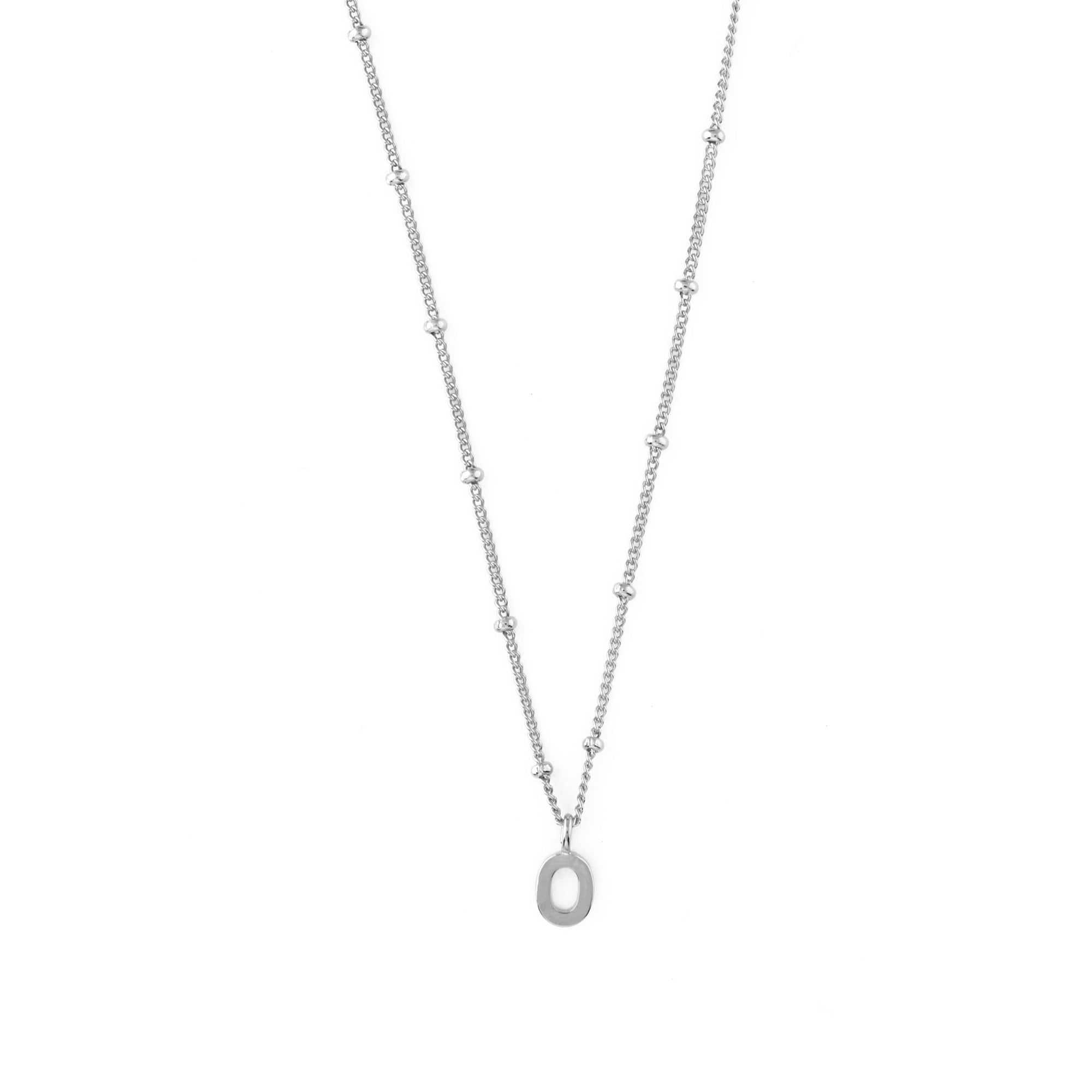 Satellite Chain Initial Necklace - Silver - Orelia London