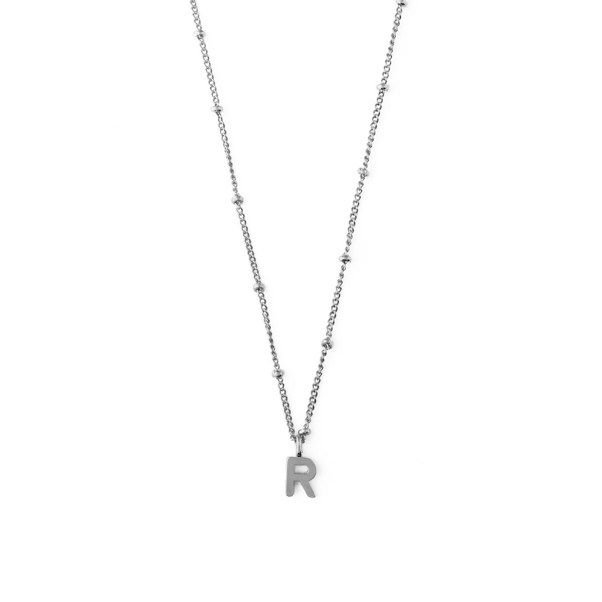 Satellite Chain Initial Necklace - Silver - Orelia London