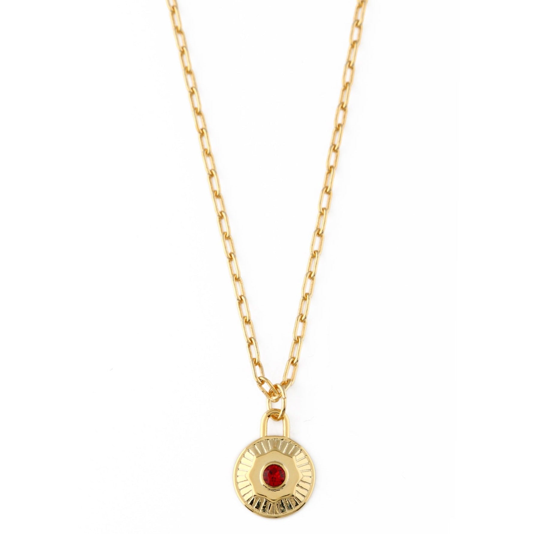 January Birthstone Necklace Made With Swarovski Crystals - Gold - Orelia London