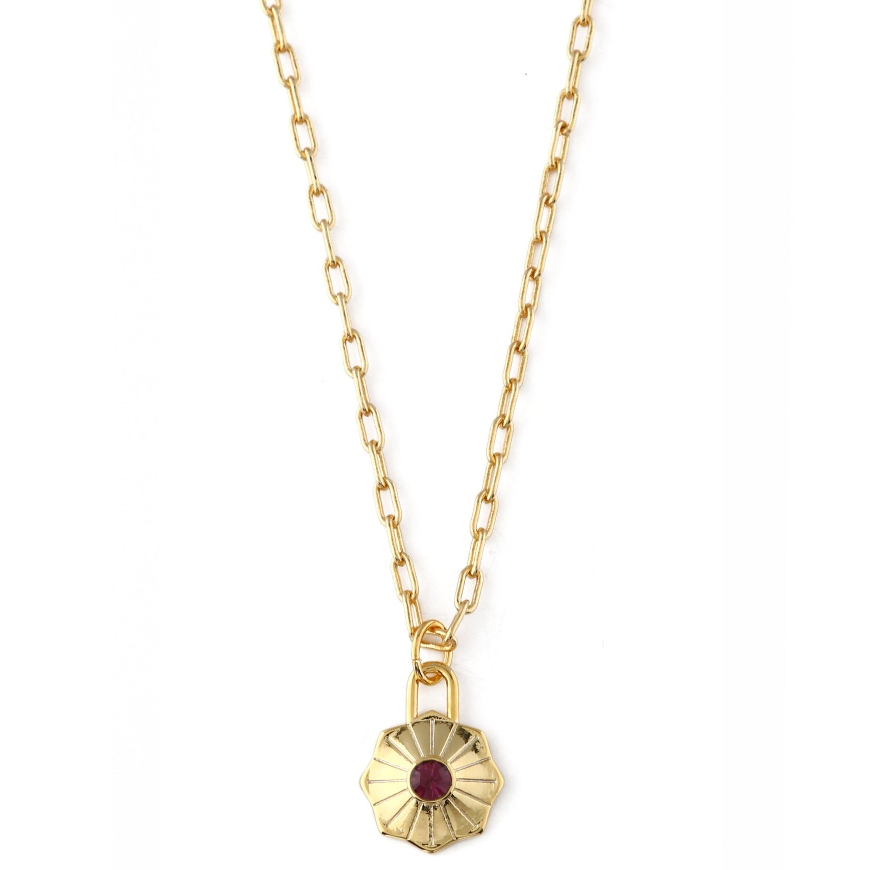 February Birthstone Necklace Made With Swarovski Crystals - Gold - Orelia London