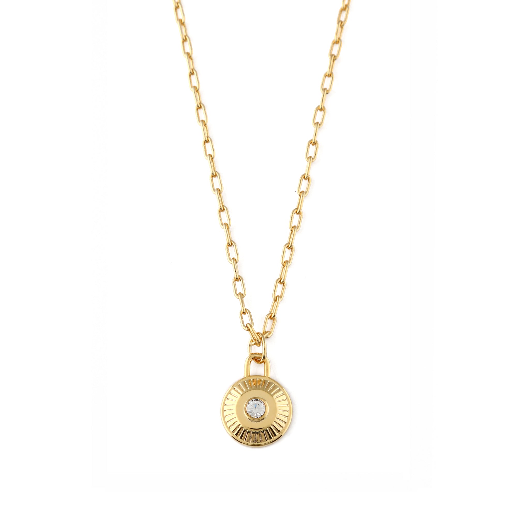 April Birthstone Necklace Made With Swarovski Crystals - Gold - Orelia London