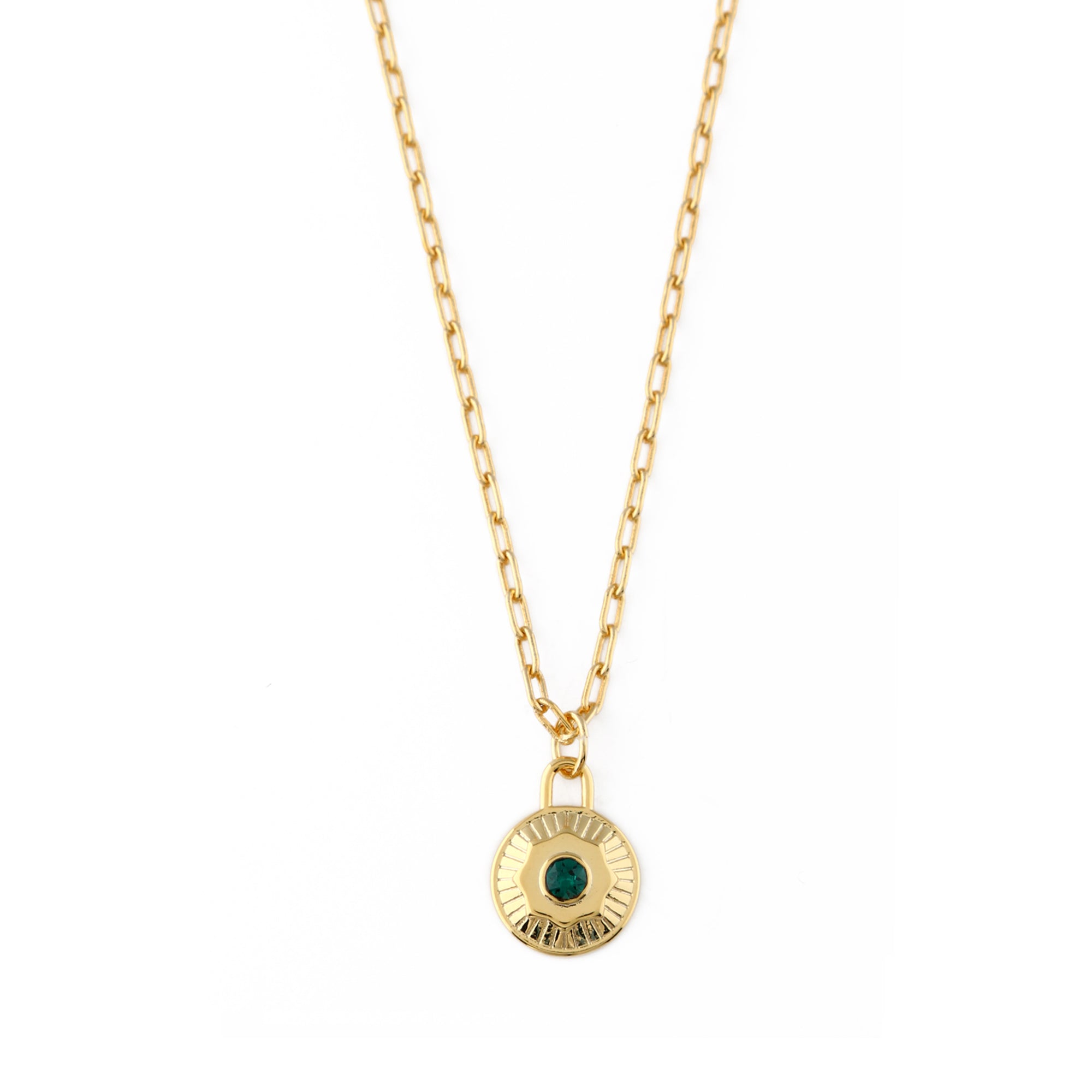 May Birthstone Necklace Made With Swarovski Crystals - Gold - Orelia London