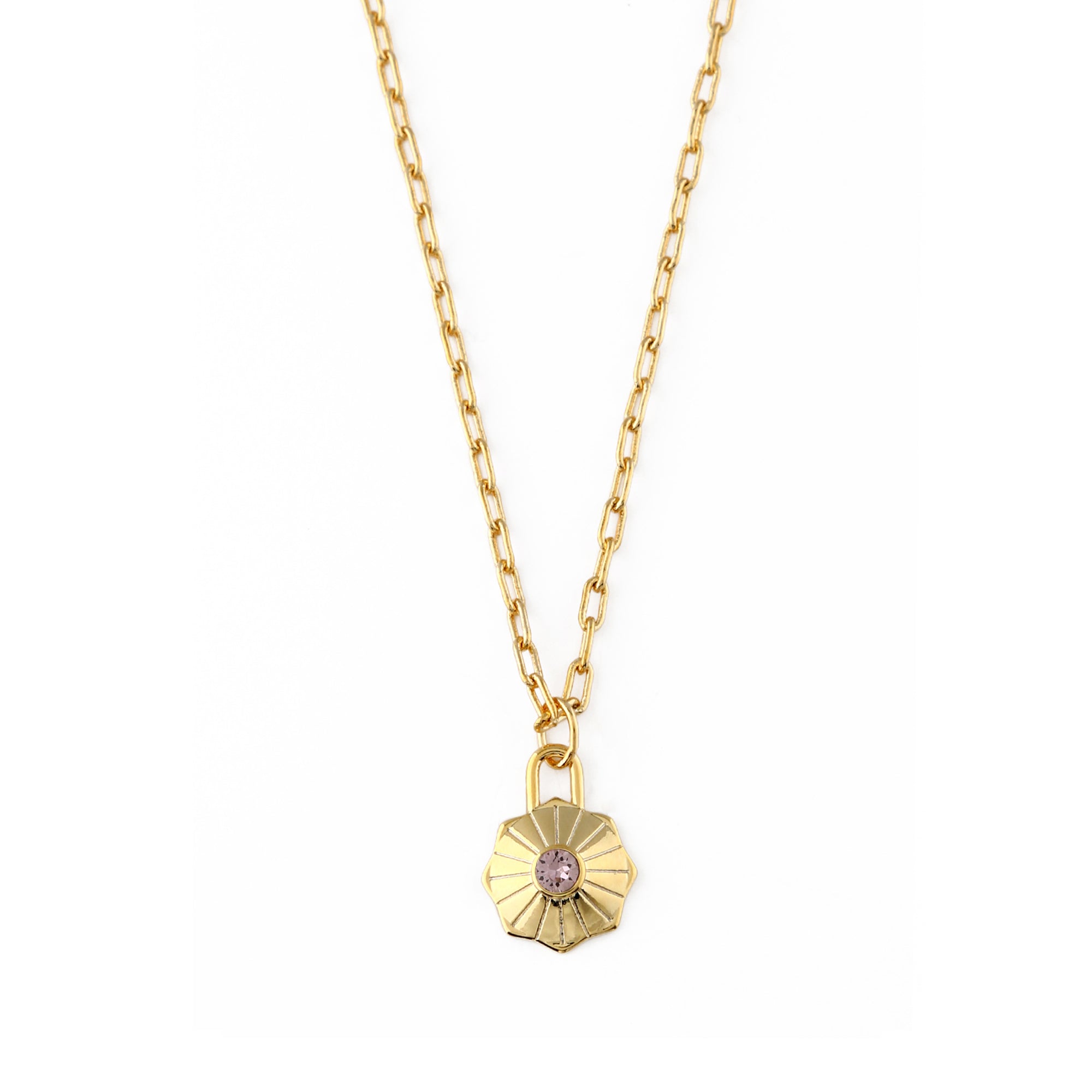 June Birthstone Necklace Made With Swarovski Crystals - Gold - Orelia London