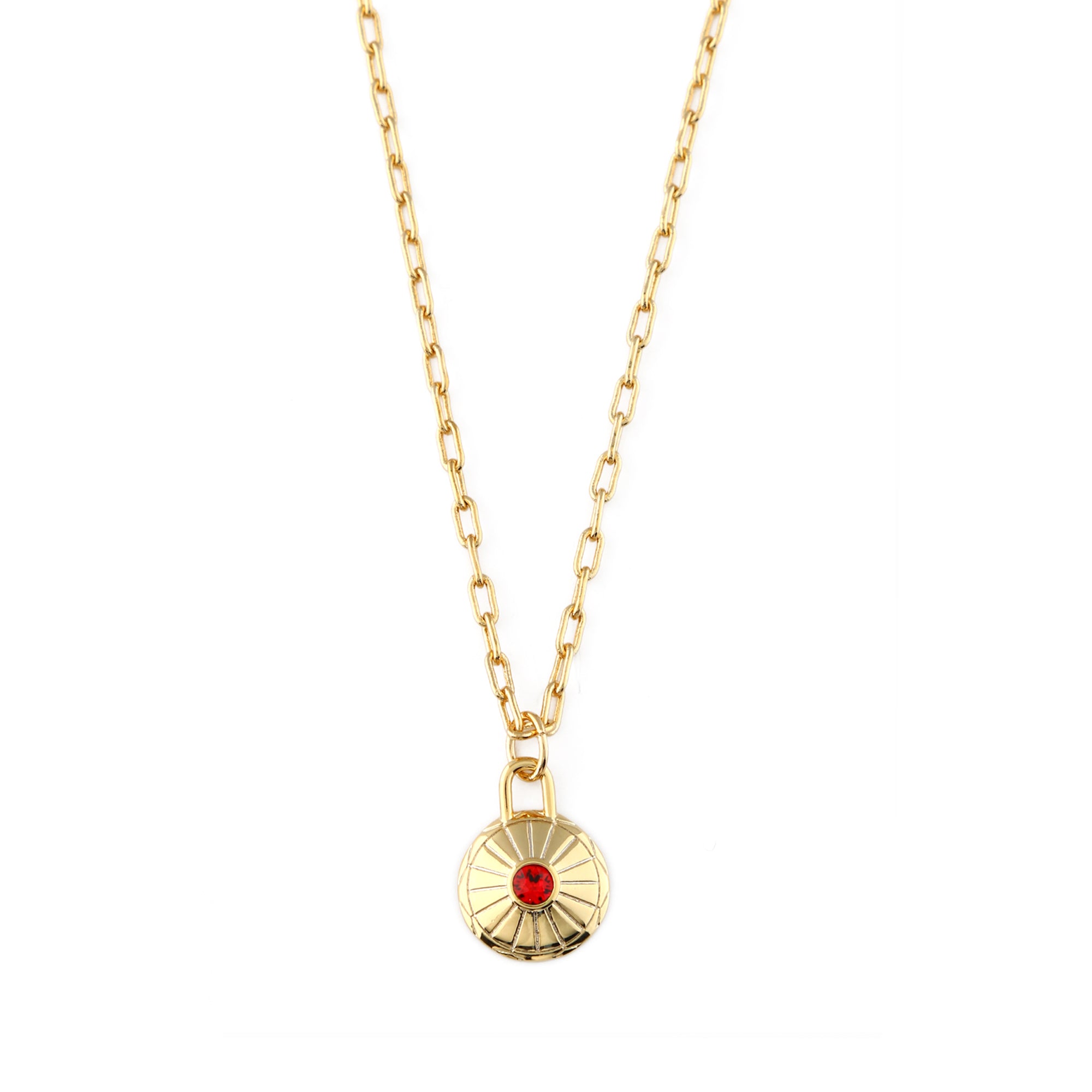 July Birthstone Necklace Made With Swarovski Crystals - Gold - Orelia London