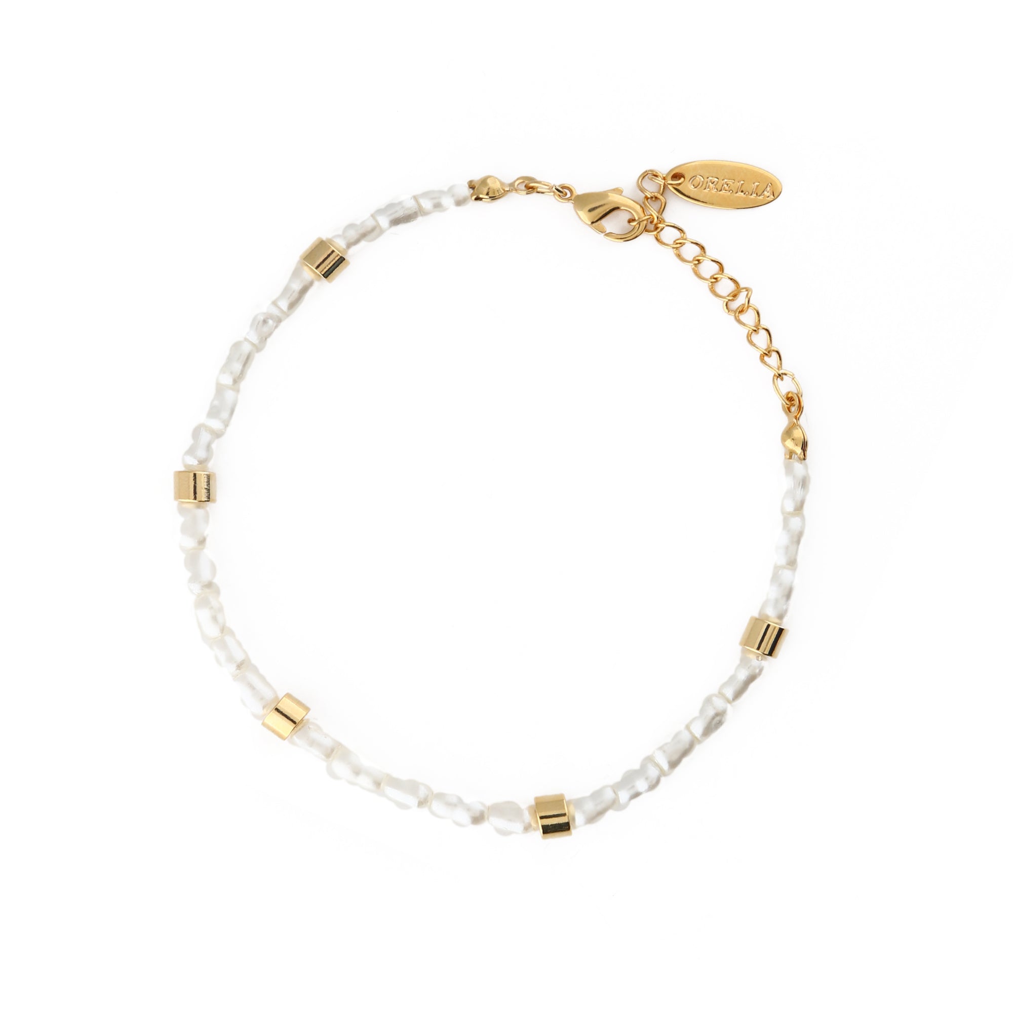 Pearl & Gold Bead Bracelet - Orelia London