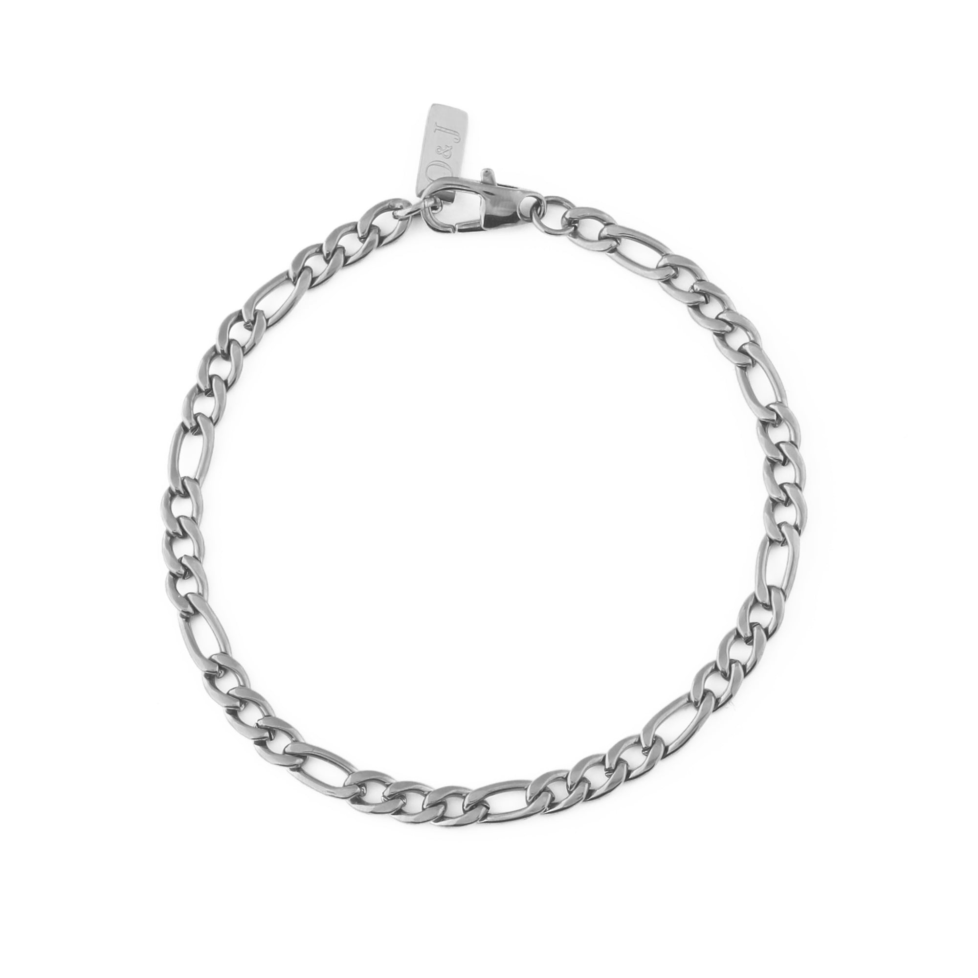 Figaro Chain Bracelet - Silver - Orelia & Joe