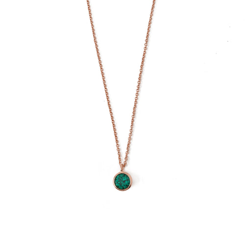 rose gold emerald necklace